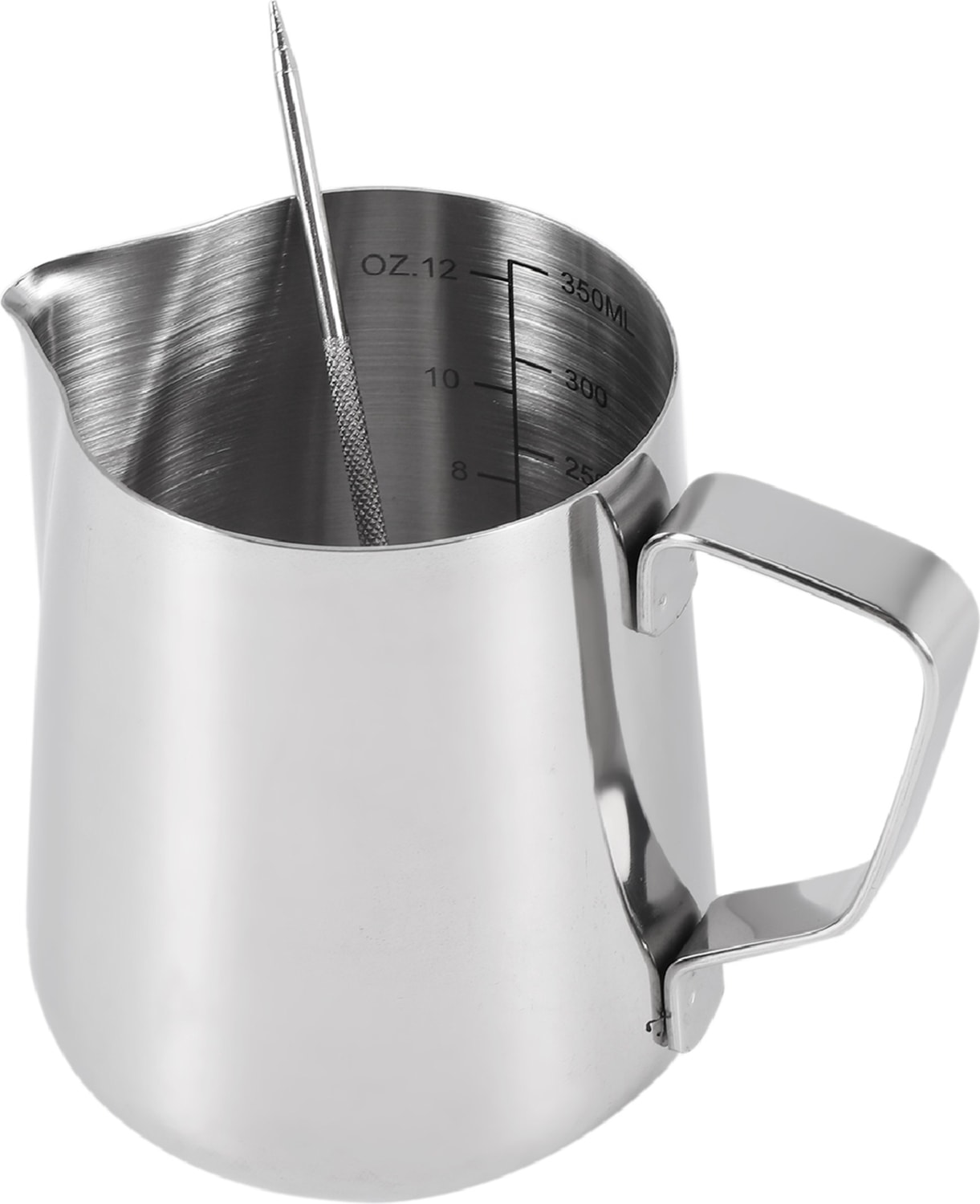 Süt Köpürtme Sürahi 350ML (12OZ)BUHAR Sürahi Paslanmaz Çelik Süt Kahve Cappuccino Latte Art Barista Sürahi Süt Sürahi Sürahi Fincan ve Dekorasyon Kalemi (Yurt Dışından)