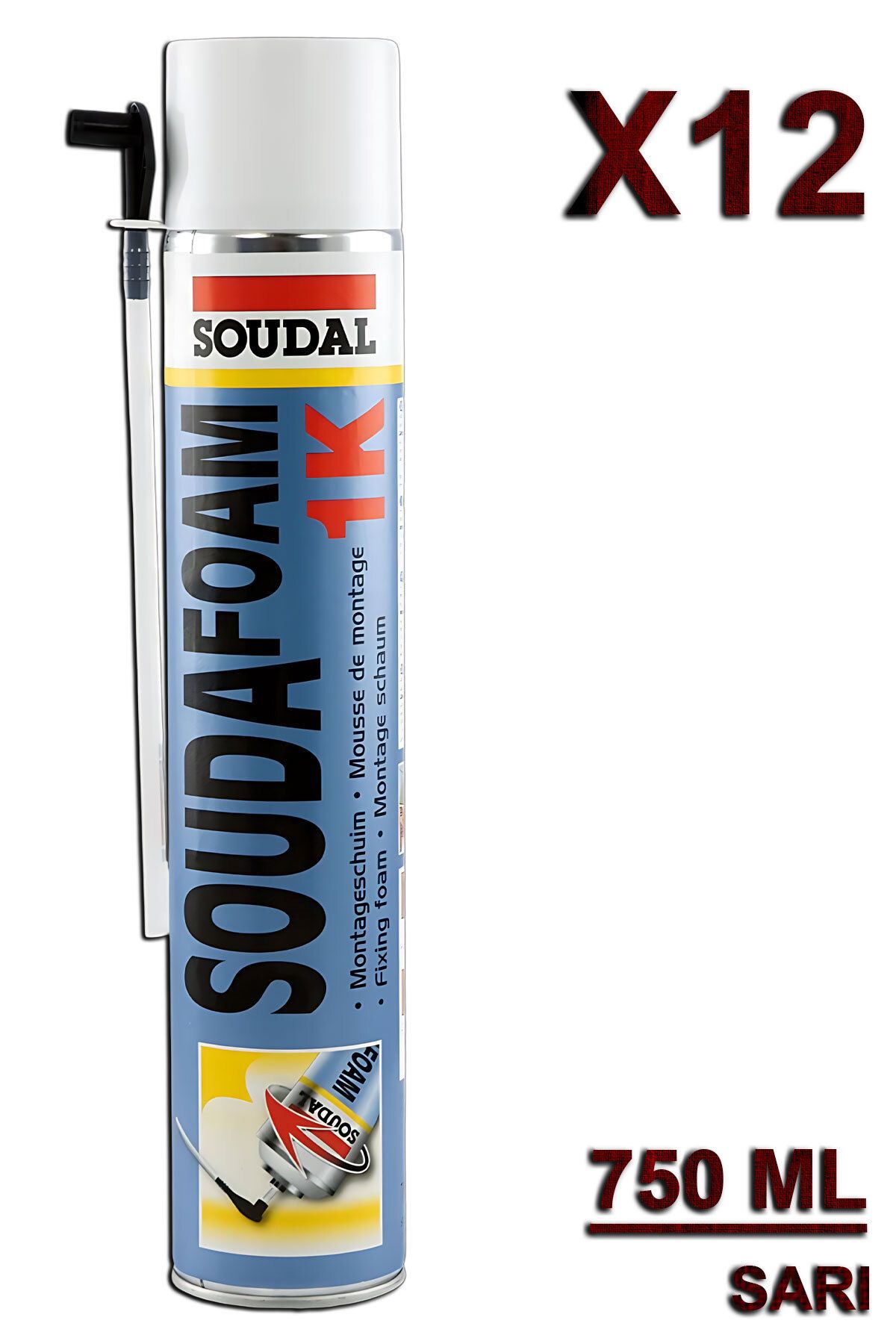 Soudafoam 1K Köpük Pipetli 750 ML (12 Adet)