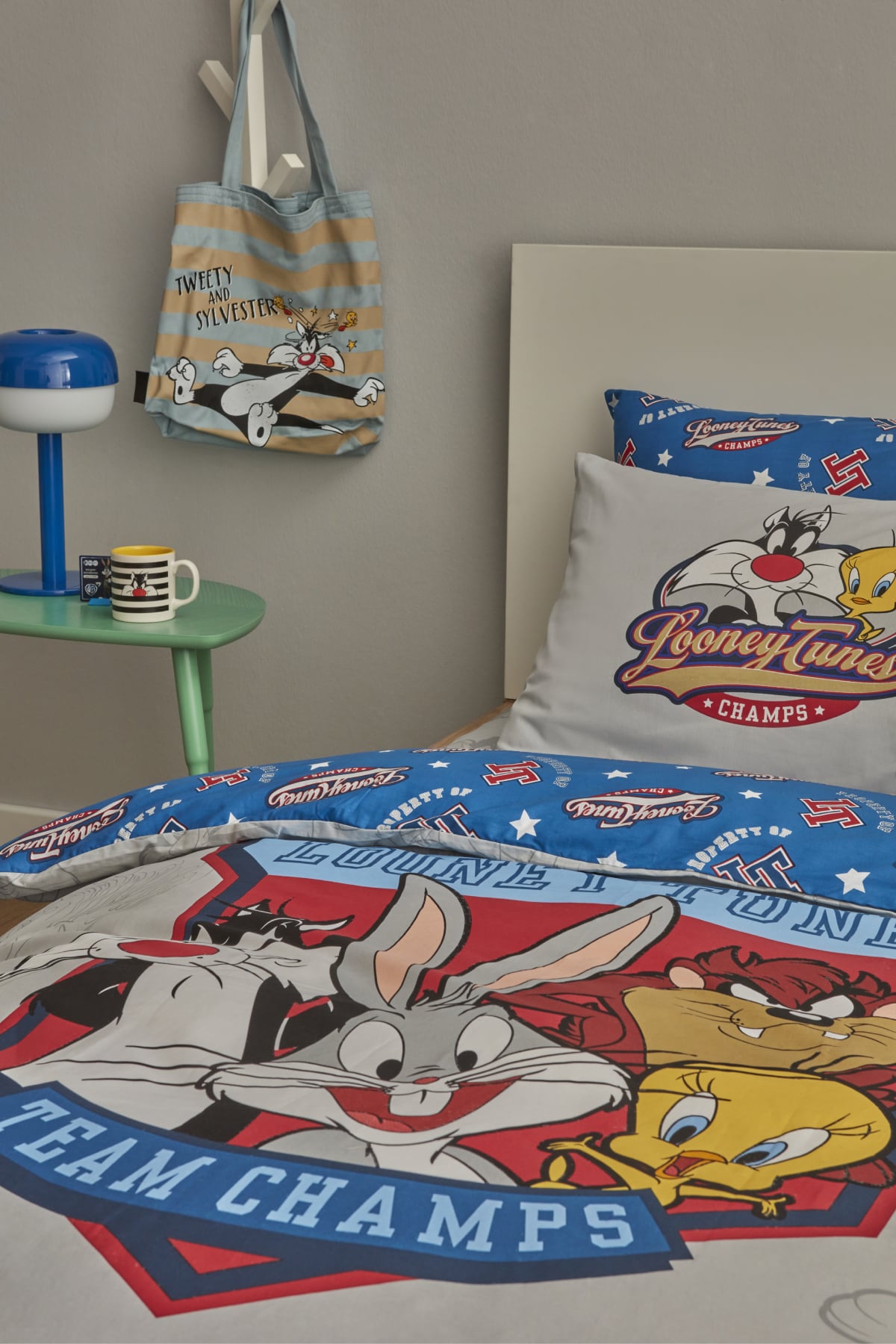 Looney Tunes Team Champs %100 Pamuk Tek Kişilik Nevresim Takımı