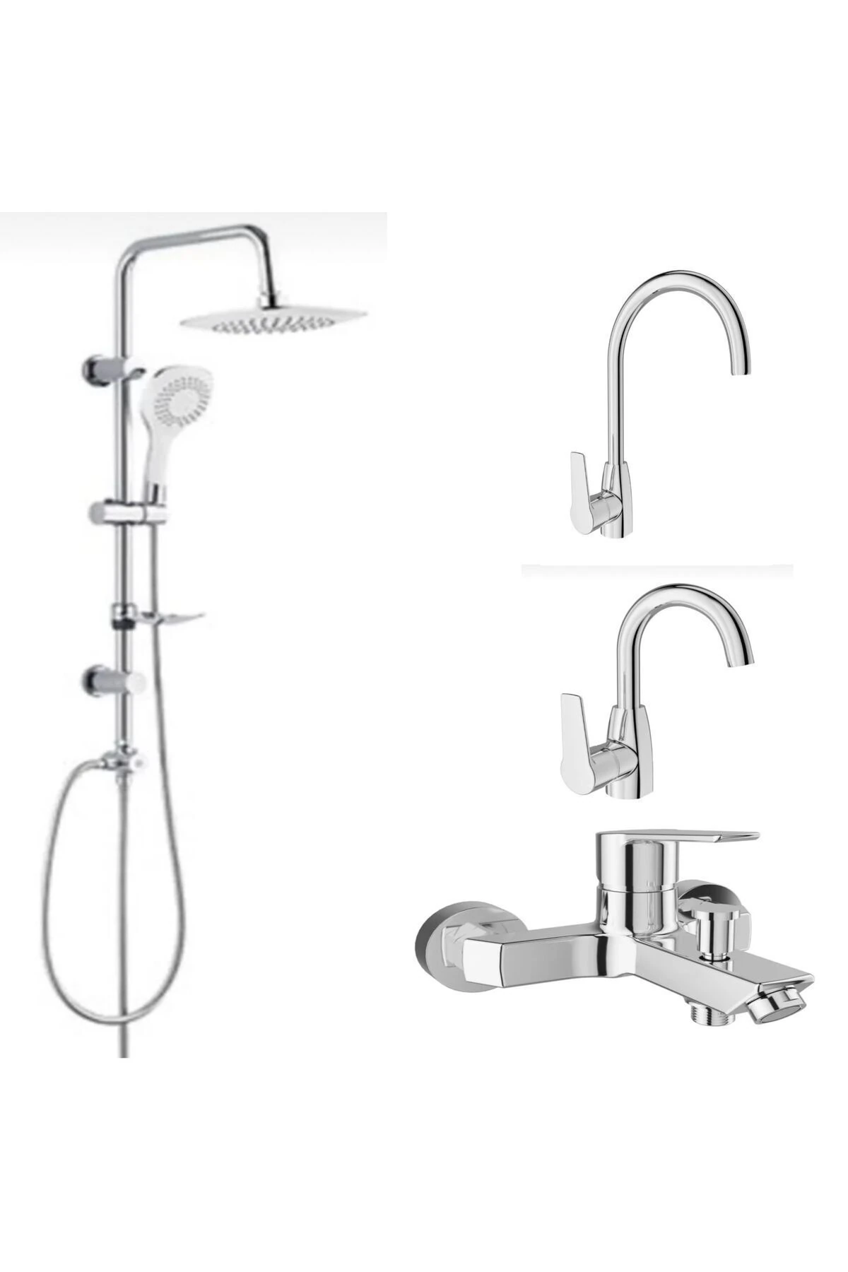 Mare Banyo Döner Lavabo Mutfak Bataryası Ve Tema 53270 Tepe Duş Seti