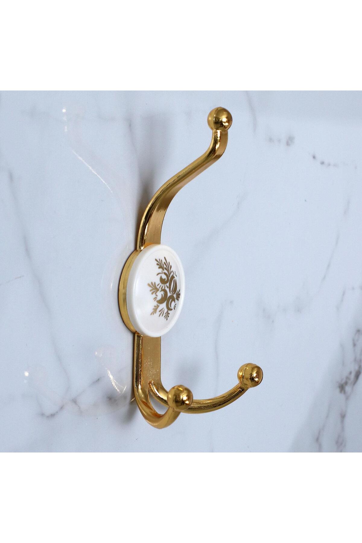 5 Adet Gold Altın Askı Dolap Askılık Askılığı Banyo Mutfak Askısı Duvar Kapı Elbise Kıyafet Vestiyer