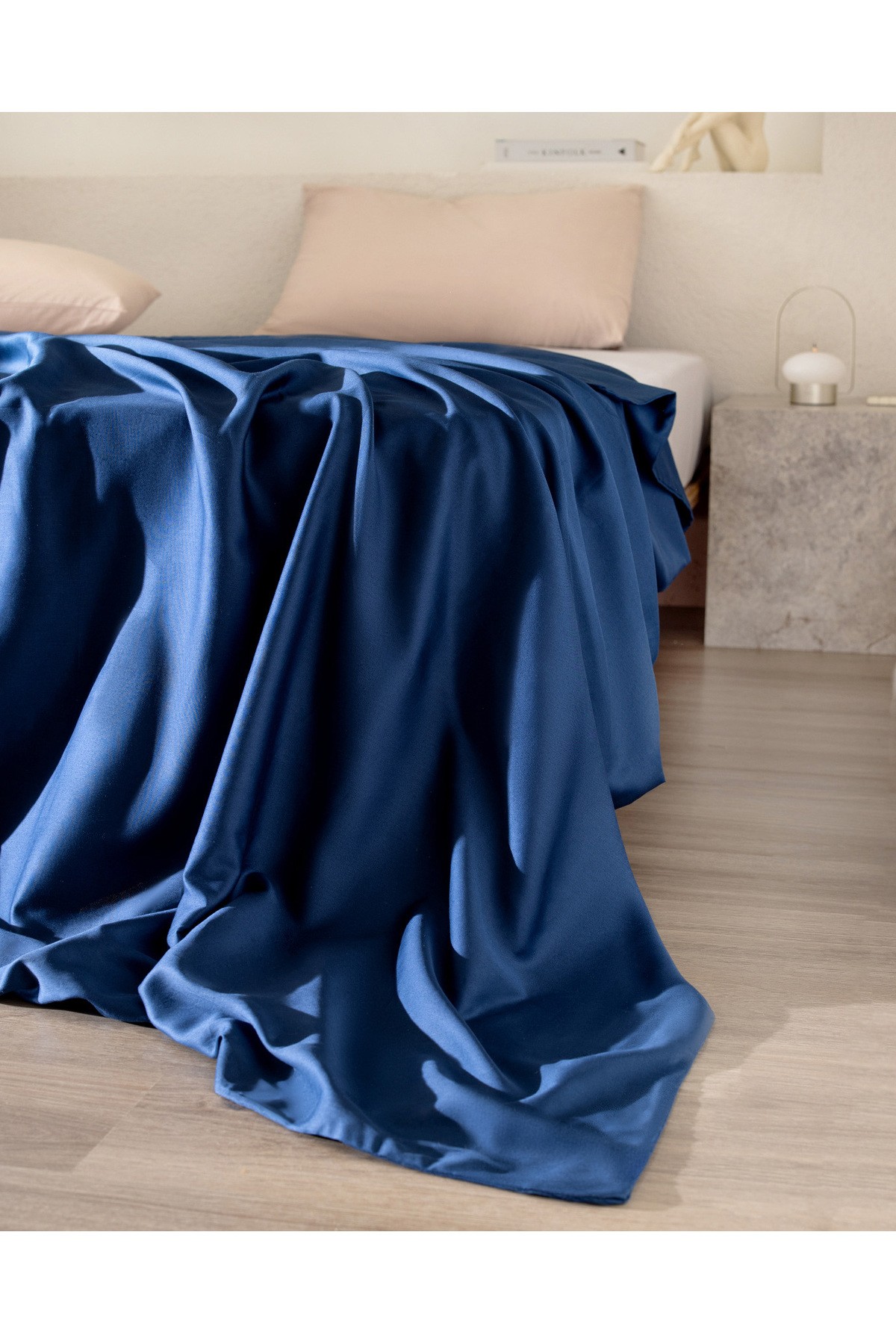 Ciel King Size %100 Pamuk Saten Nevresim - Lacivert