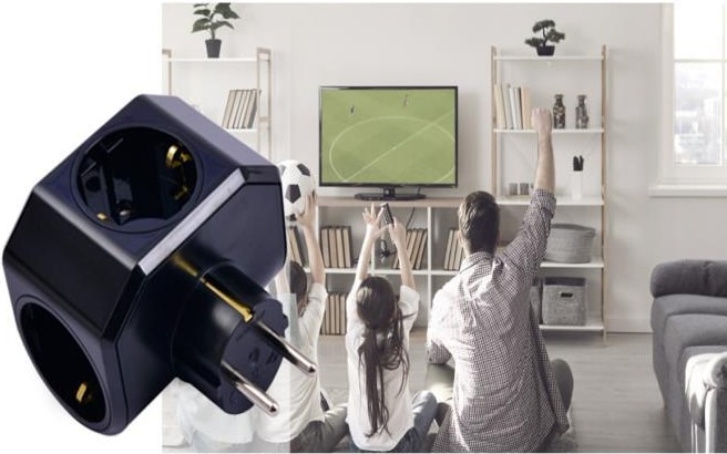 Yonca Plus 3'lü Çocuk Korumalı Topraklı Fiş Priz Siyah