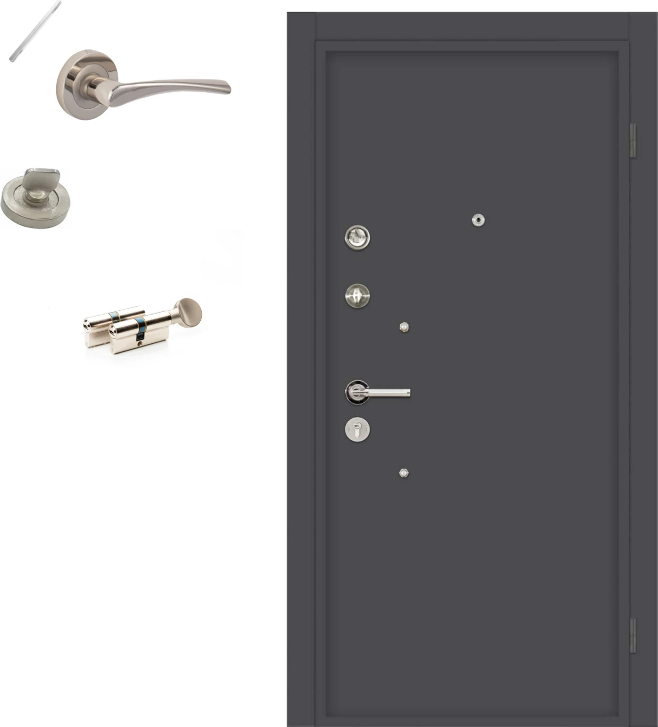 Laminoks Seri Çift Renk Çelik Kapı BY-1612 Sol Açılım