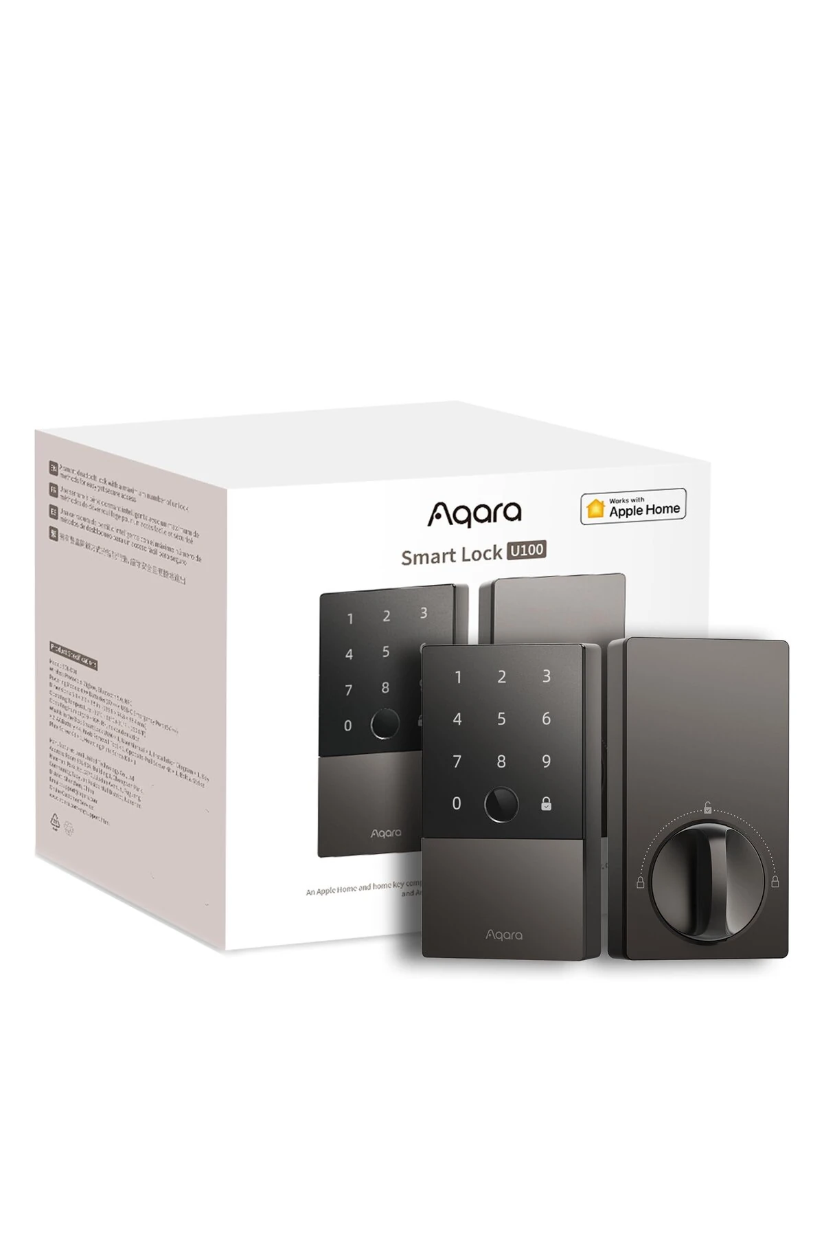 Akıllı Kilit U100, Apple Home Anahtarlı Parmak İzi Anahtarsız Giriş Kapı Kilidi, Dokunmatik Ek