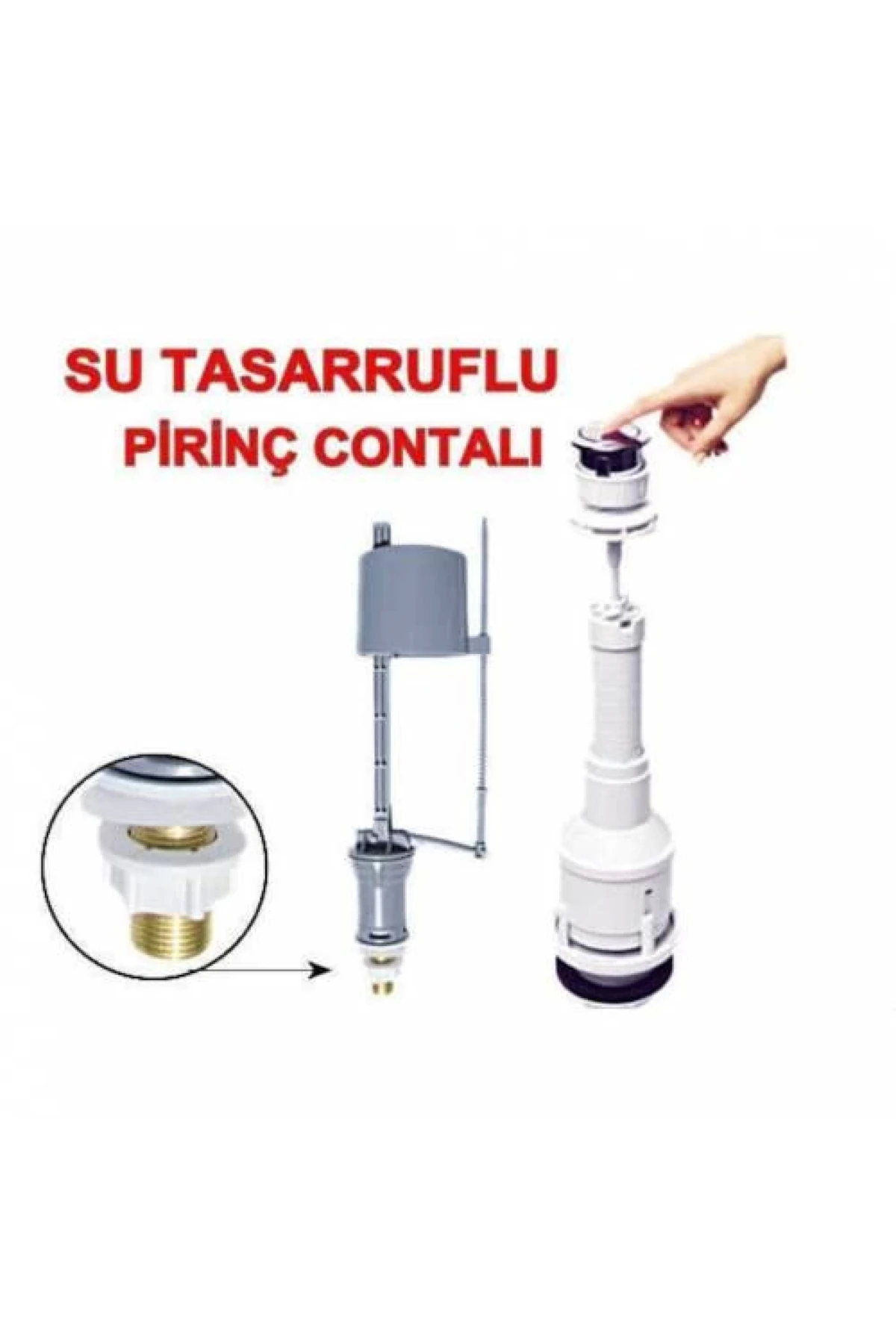 Klozet Sifon Basmalı Rezervuar İç Takım Su Tasarruflu ( Lisinya )