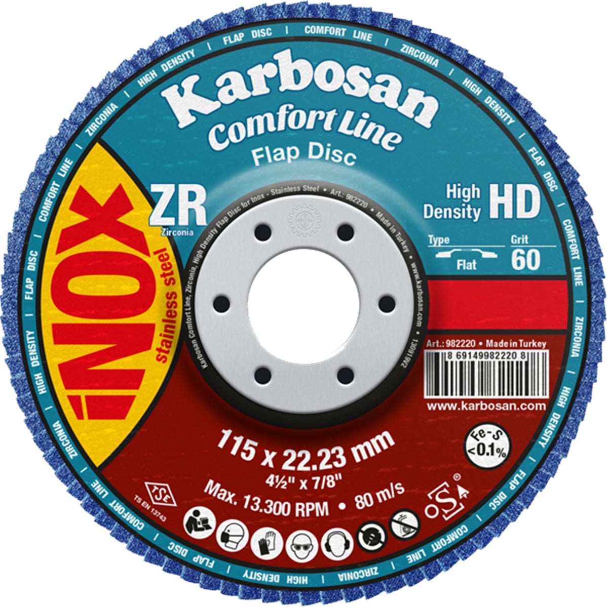 Comfortline Flap Disk Zr ZXR11 Hd 125 mm 40 Kum Düz 982450