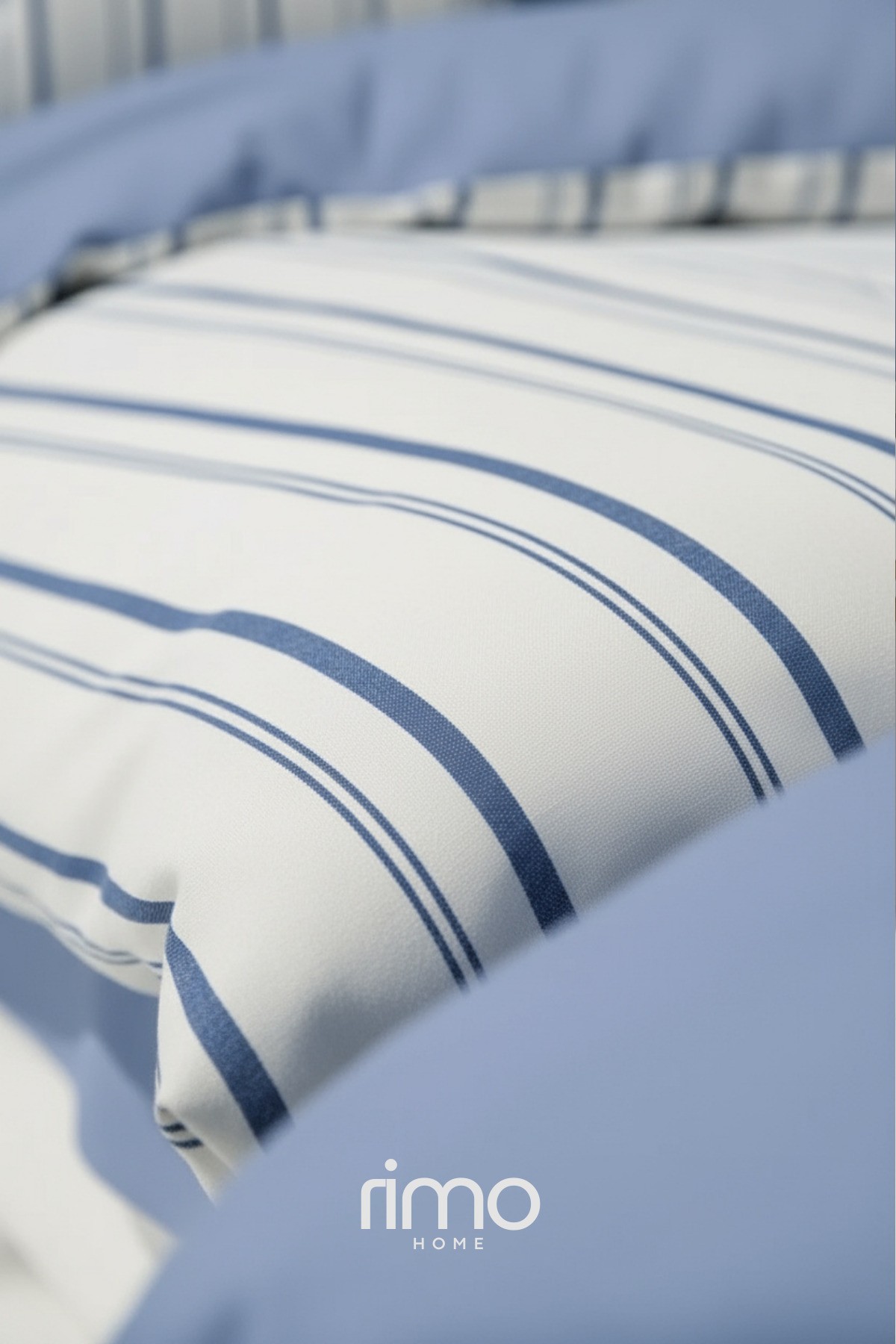 LASTİKLİ ÇARŞAFLI ÇİFT KİŞİLİK NEVRESİM TAKIMI BLUE LINE