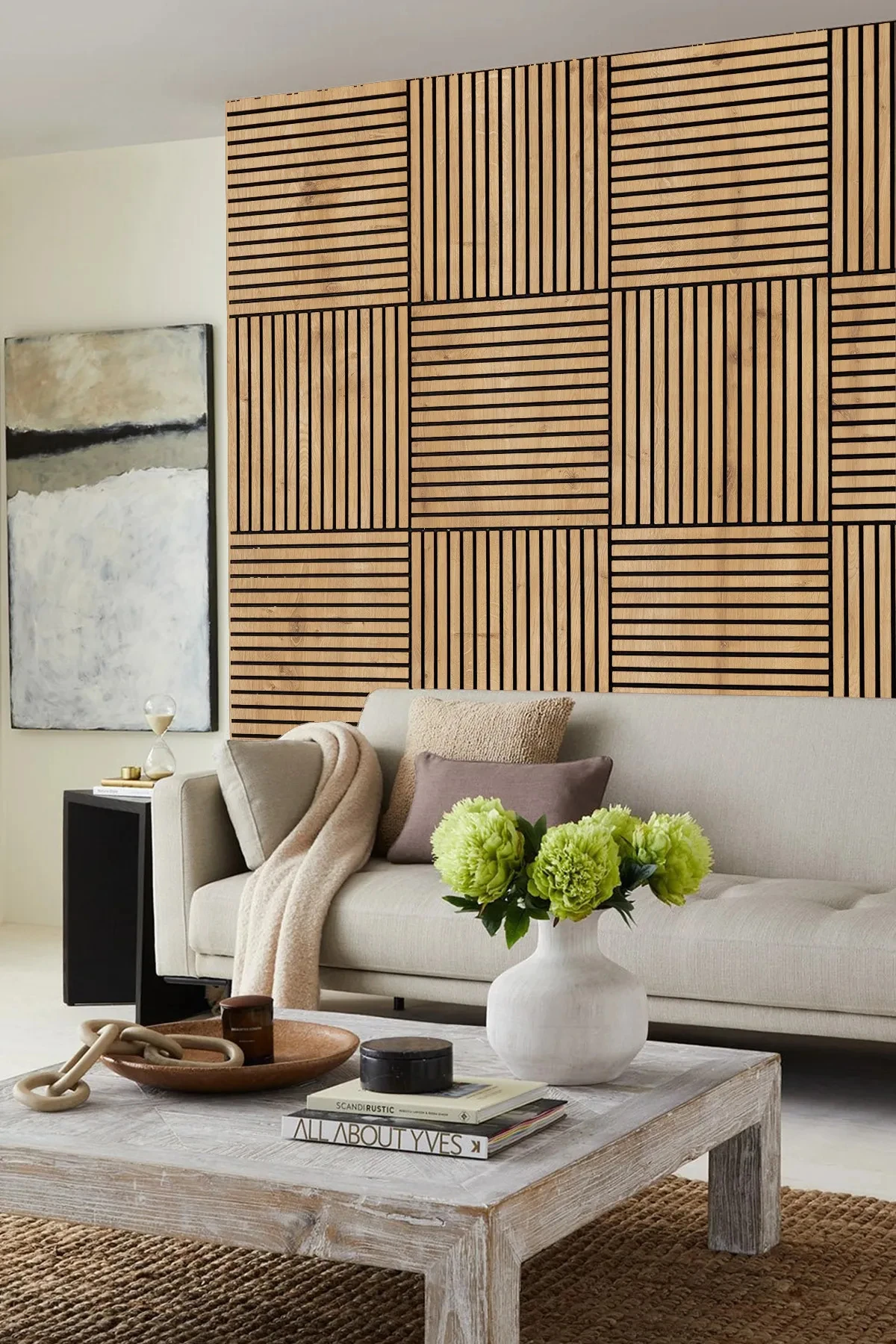 Mini Eko Akustik Ahşap Panel Safir Meşe - 60x60cm