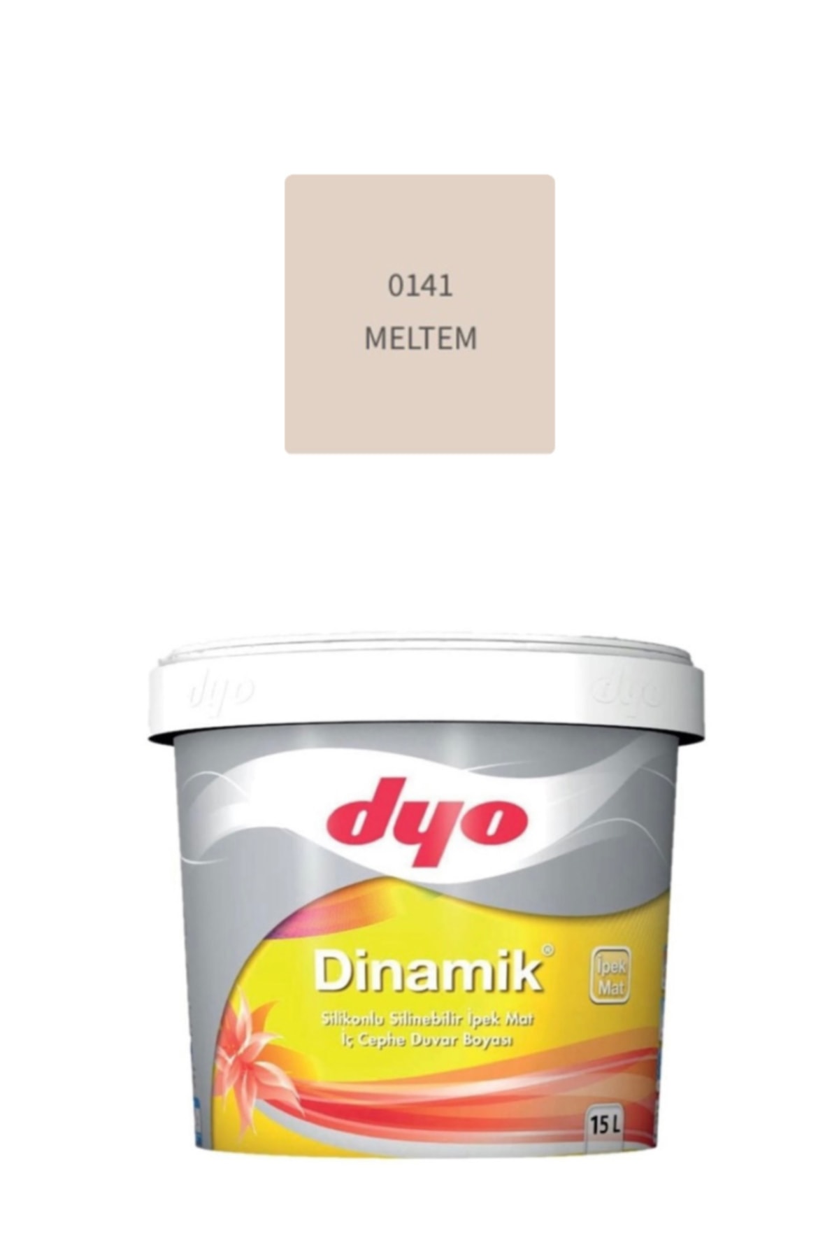 Dinamik Silikonlu Silinebilir Ipek Mat Iç Cephe Duvar Boyası Kum Beji 15 Lt