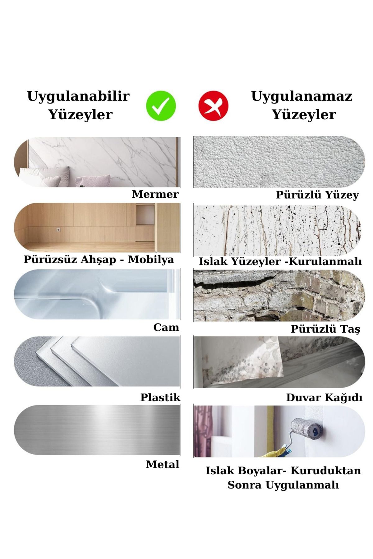10x15x1mm Yedek Güçlü Çift Taraflı Vhb Bant Die Cut Kesim (50 ADET)