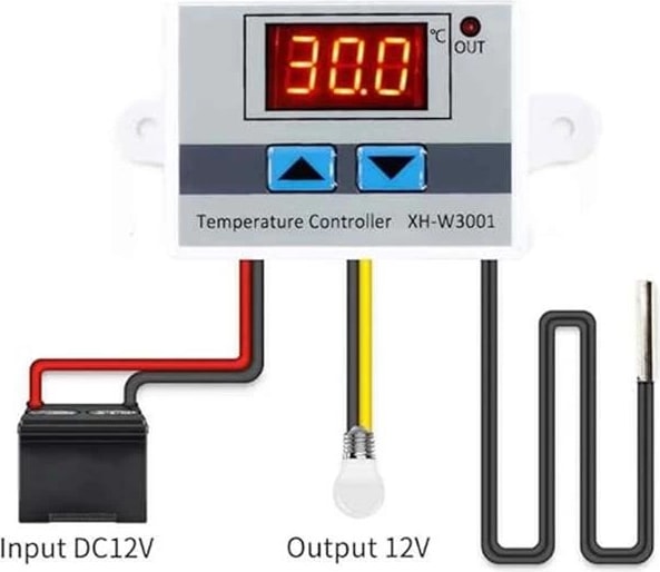 XH-W3001 12V Dc Dijital Termostat Akvaryum Kuluçka