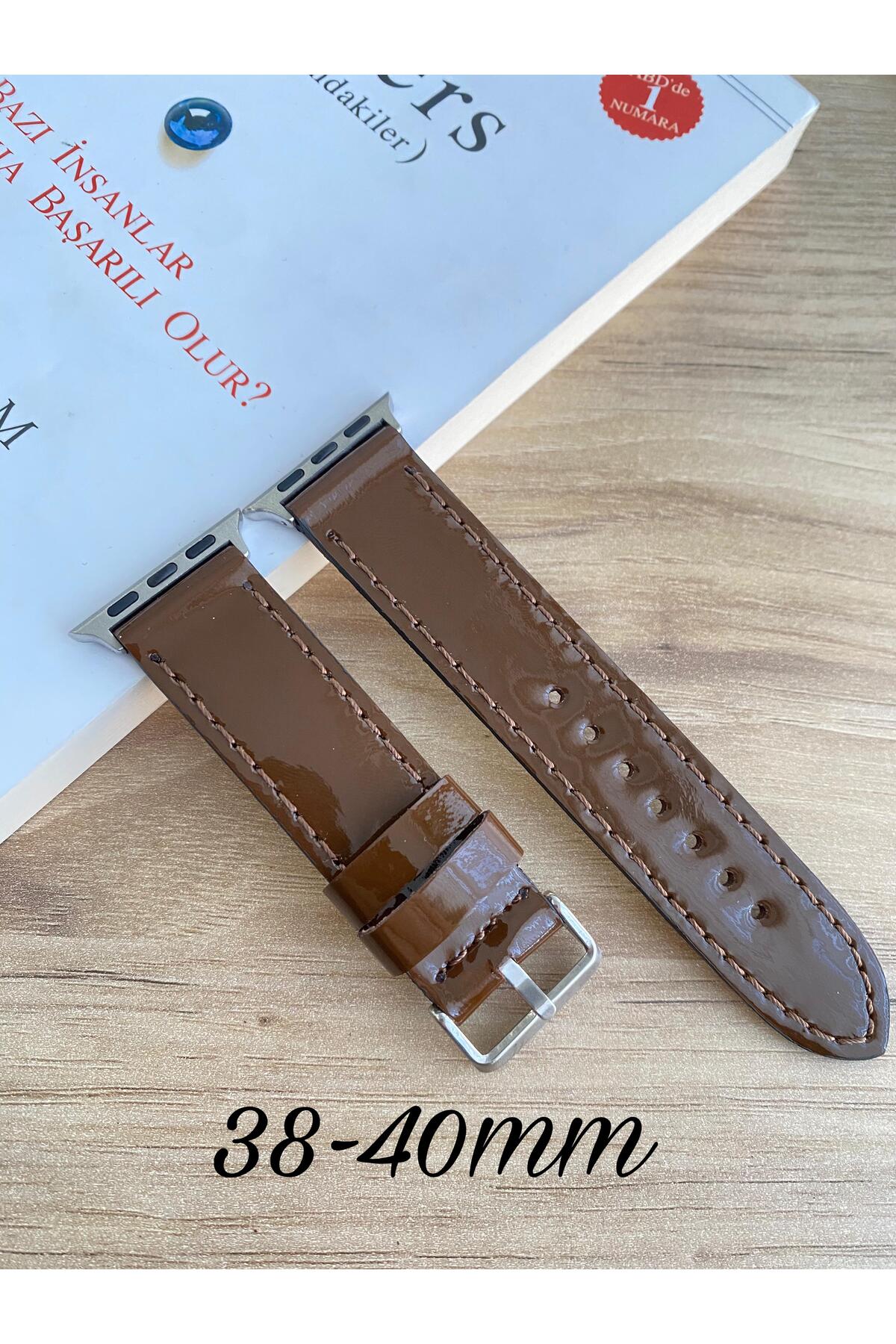 38mm ve 40mm Uyumlu Gerçek Deri Saat Kayışı. Akıllı Saat Kordonu.