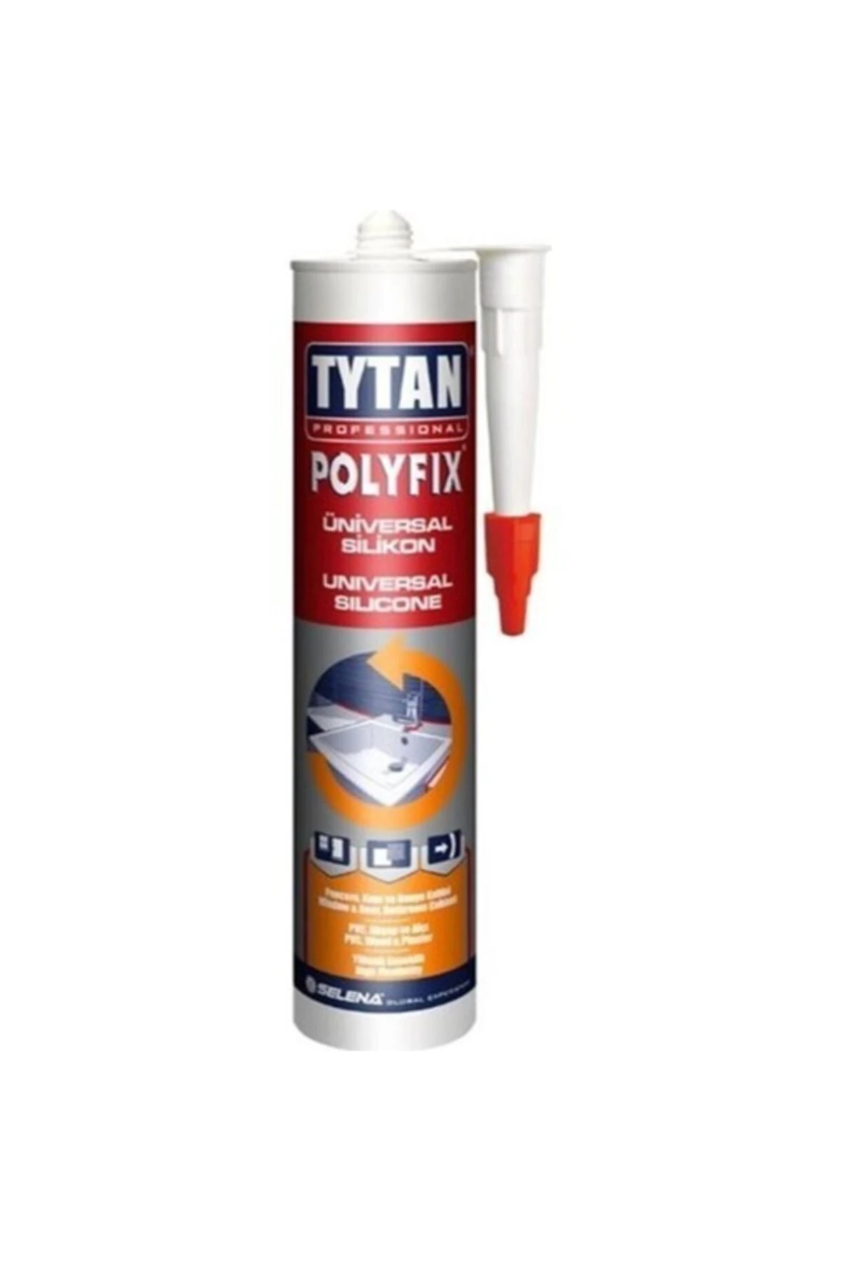 Tyttan Polyfıx Üniversal Şeffaf Silikon 280 Gr Pencere, Kapı, Duşakabin, Mutfak Mermeri. (10 Adet.)