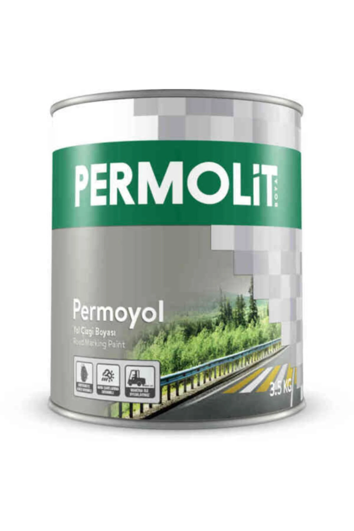 Permoyol Sarı Yol Çizgi Boyası 2.5 Litre - Asfalt Boyası