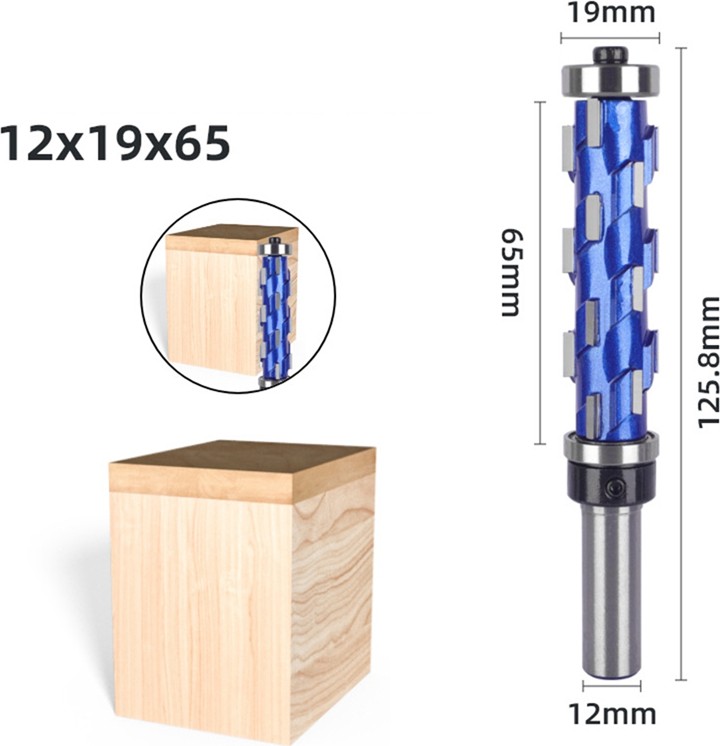 Freze Kesici 12.7mm Şaft 65MM Düz Kesim Uç Freze Masif Karbür Spiral Çift Rulmanlı Cnc Freze Ucu Ahşap Için (Yurt Dışından)