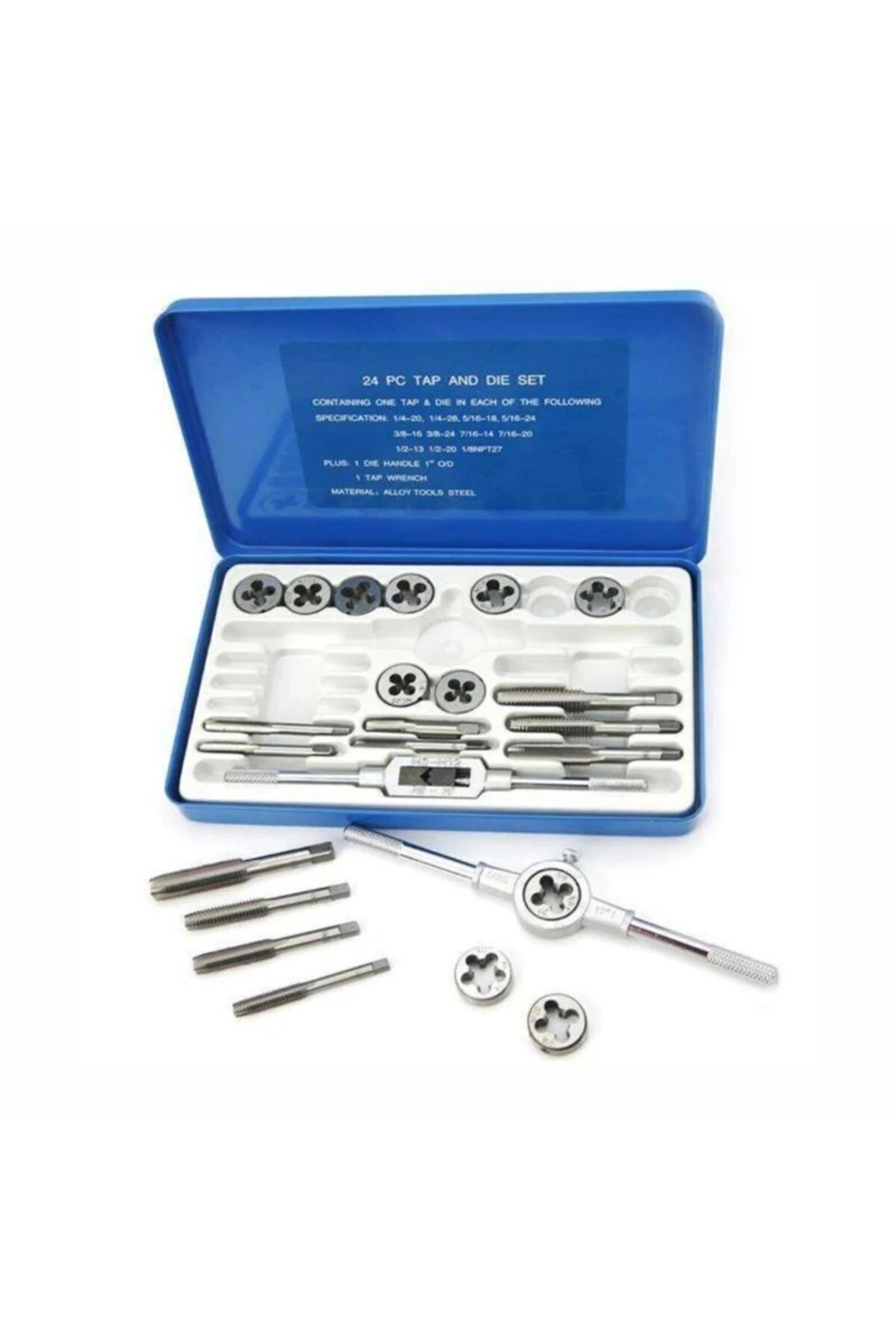 Nt Ntkt02 Kılavuz Pafta Seti Yiv Diş Açma Takımı Metrik Set 24 Parça