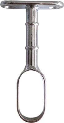 Oval Ayaklı Açık Askı Borusu Flanşı Mobilya Oval Boru Flanşı (İç Ölçüleri En:15 mm Boy:25 mm)