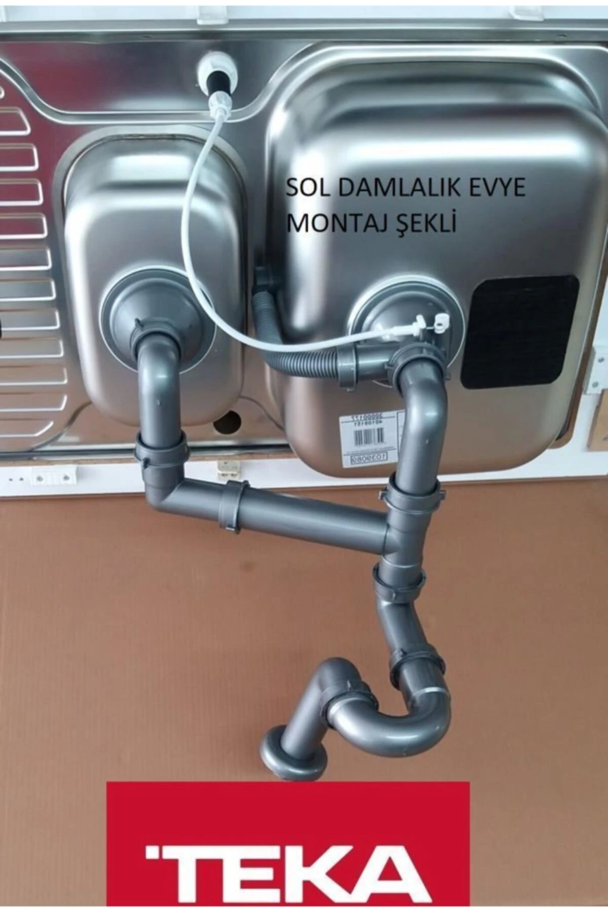 1,5 Göz Kumandalı Evye Sifon Takımı