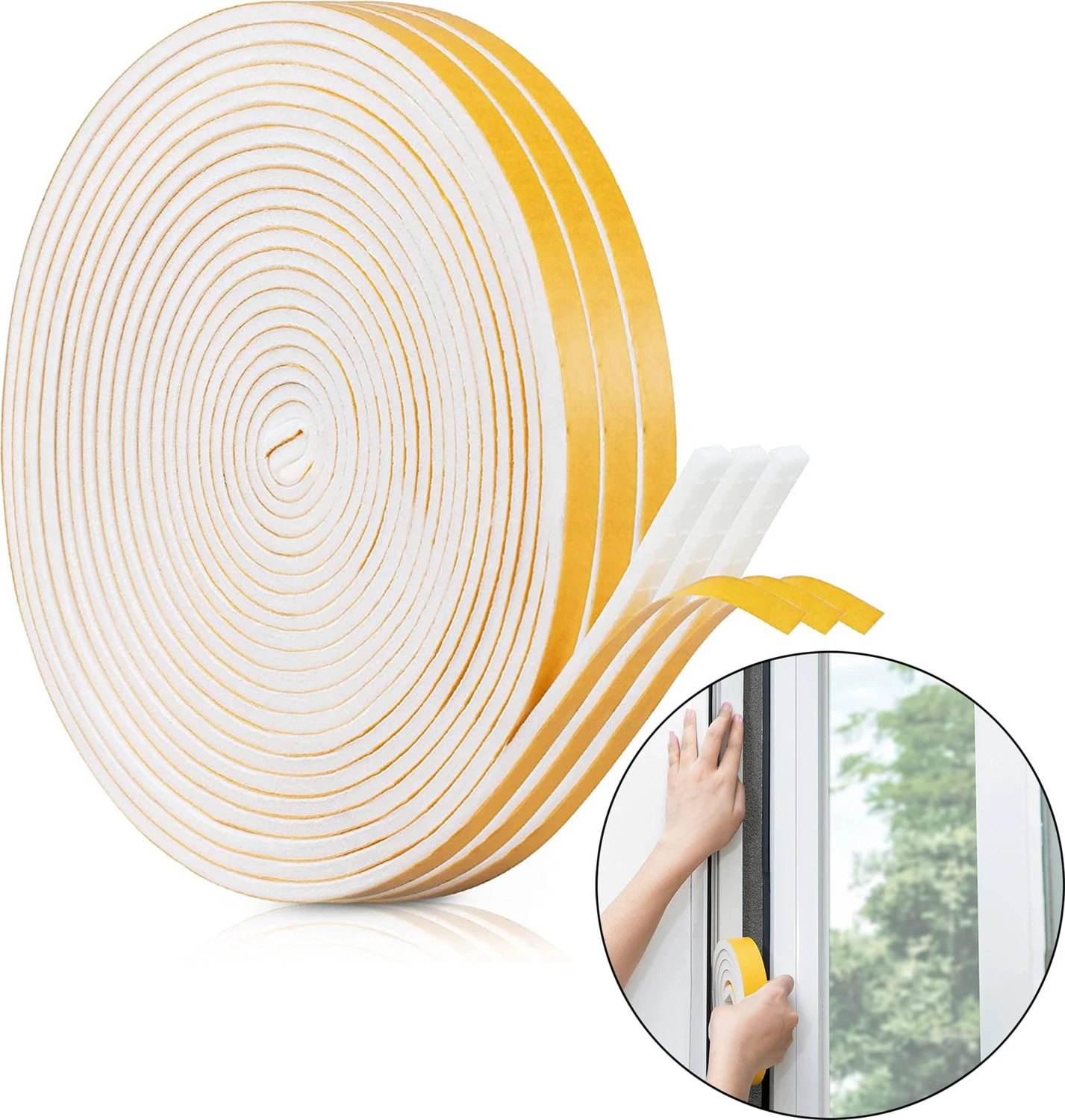 Pencereler Için 4 Mevsim 3 Metre Ses Isı Yalıtım Sünger Bant 716807