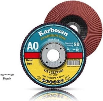 KARBOSAN 115X22.23 Premium Line Ao Sd Flap Disk Zımpara 80 Kum 982985