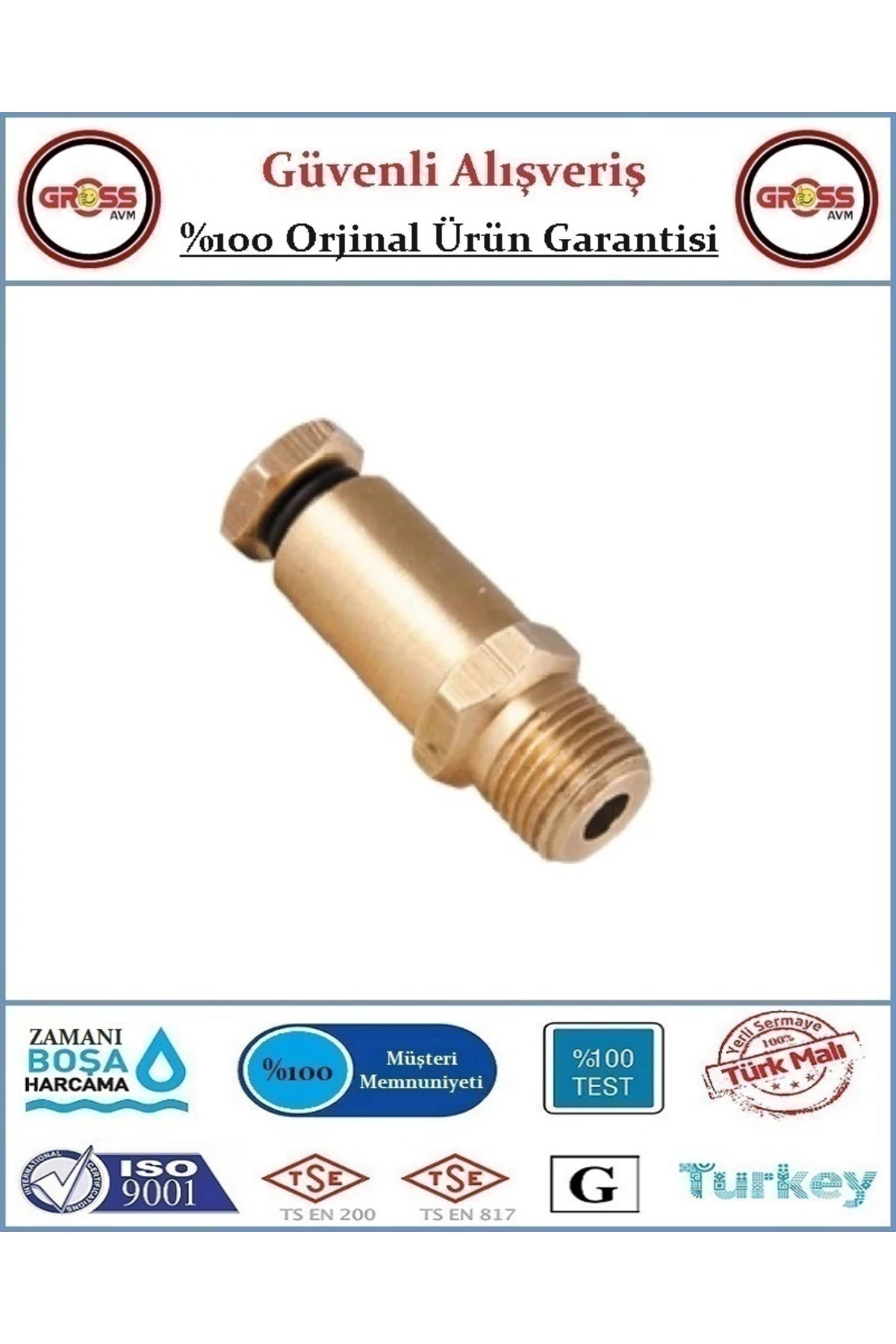 Doğalgaz Test Nipeli 1/8 Uzun - 40 Bar