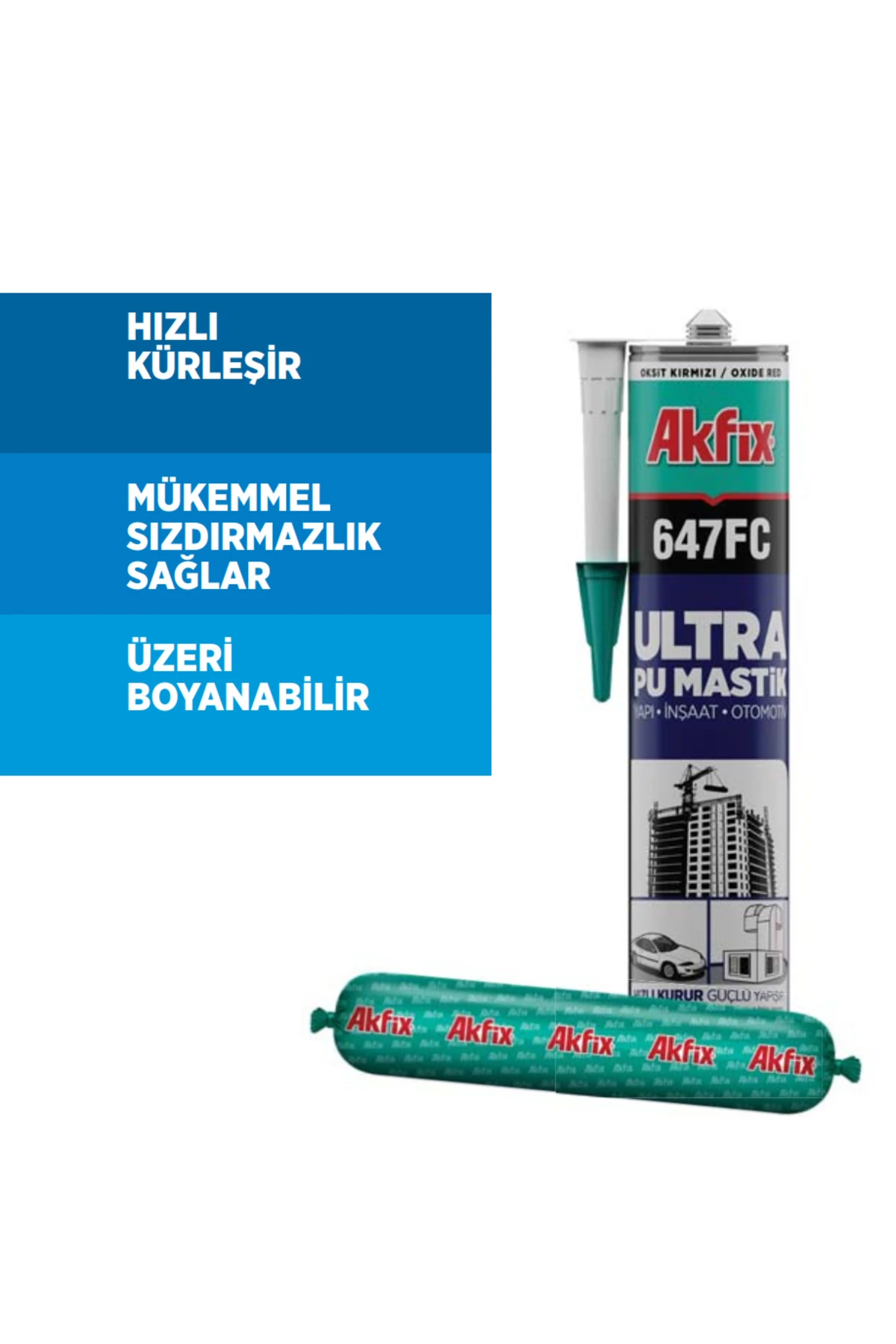 647fc Siyah 280 ml Pu Mastik Ultra Poliüretan Otomotiv Yapı