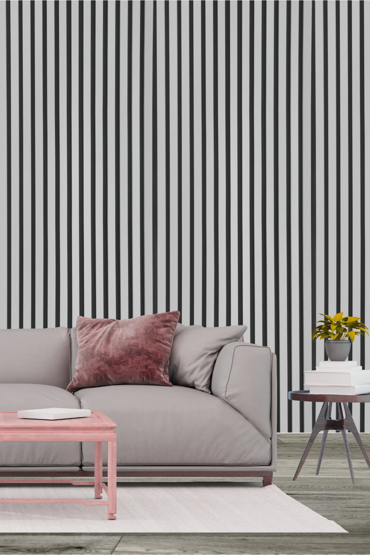 MDF Ahşap Akustik Puvar Paneli 60X275 cm- Soft Gri