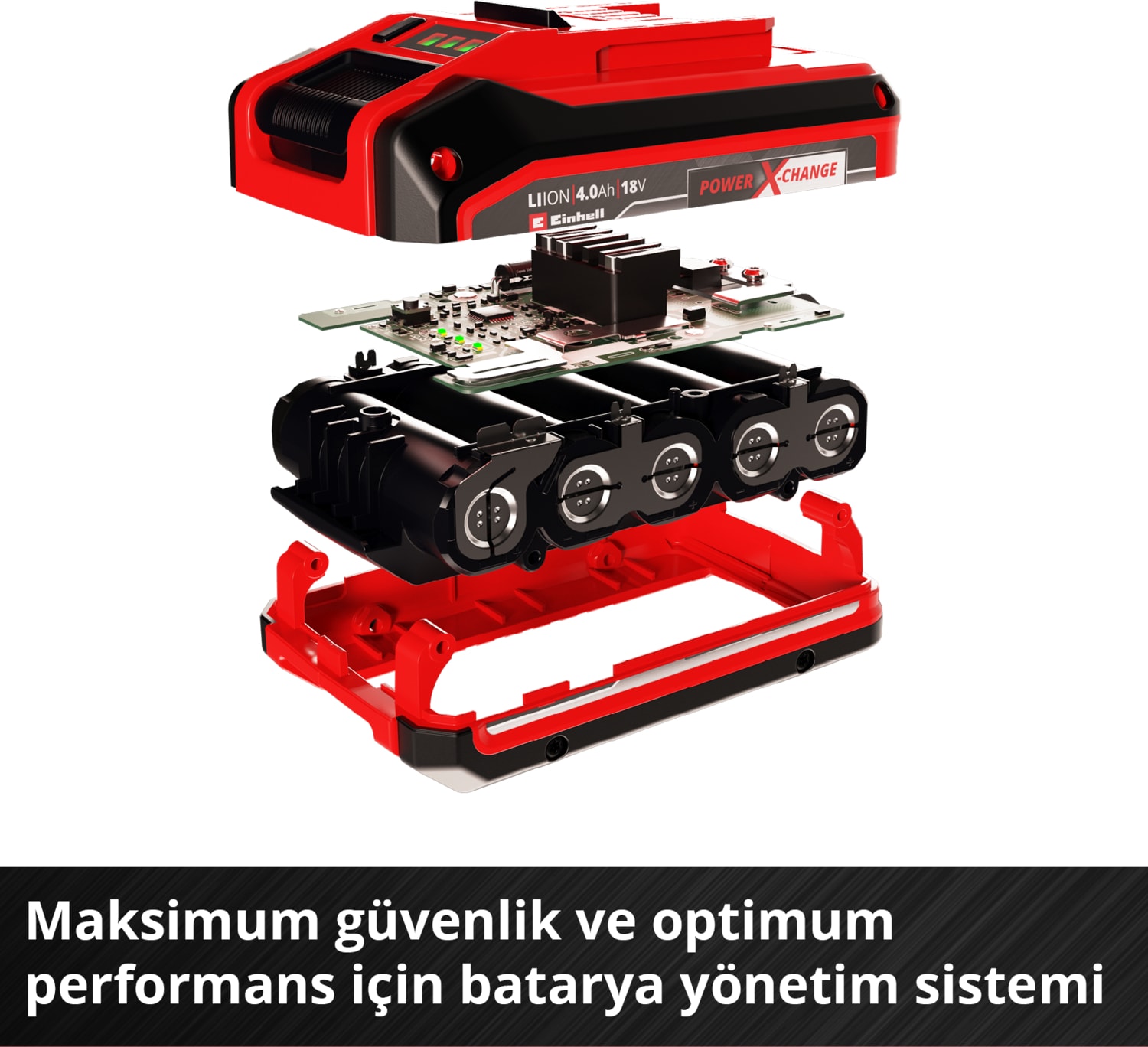 EİNHELL 18 V 3.0 Ah Power X-Change Plus (18 V Akü, Tüm PXC cihazları için evrensel,kendi kendine deşarj olmaz, 3 aşamalı LED şarj seviyesi kontrolü, özel şarj döngüleri, şarj dahil değil) - 4511501