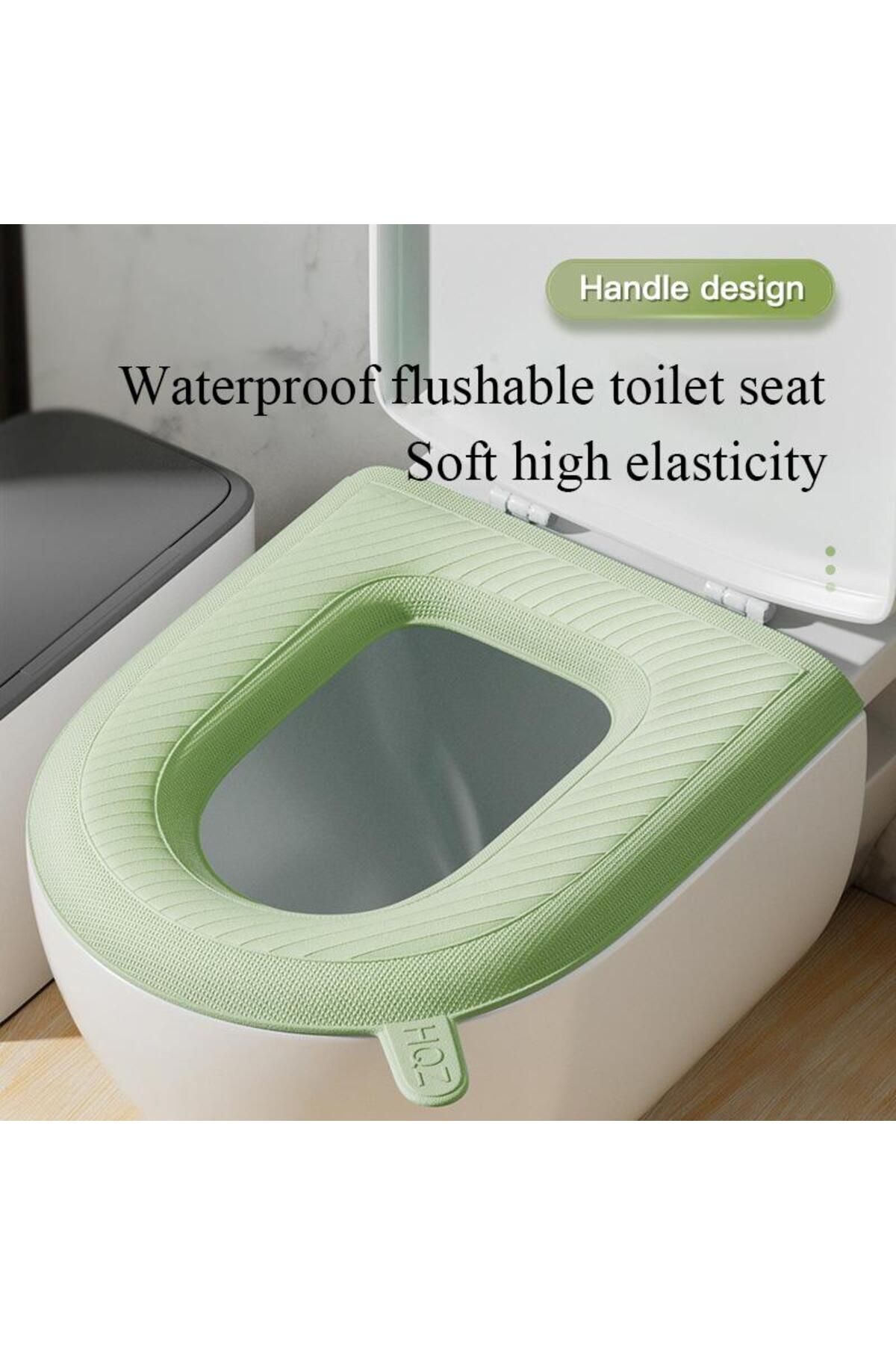 Evrensel Tuvalet Klozet Kapağı Süngeri Su Geçirmez Yumuşak Yıkanabilir Klozet Kılıfı Minderi
