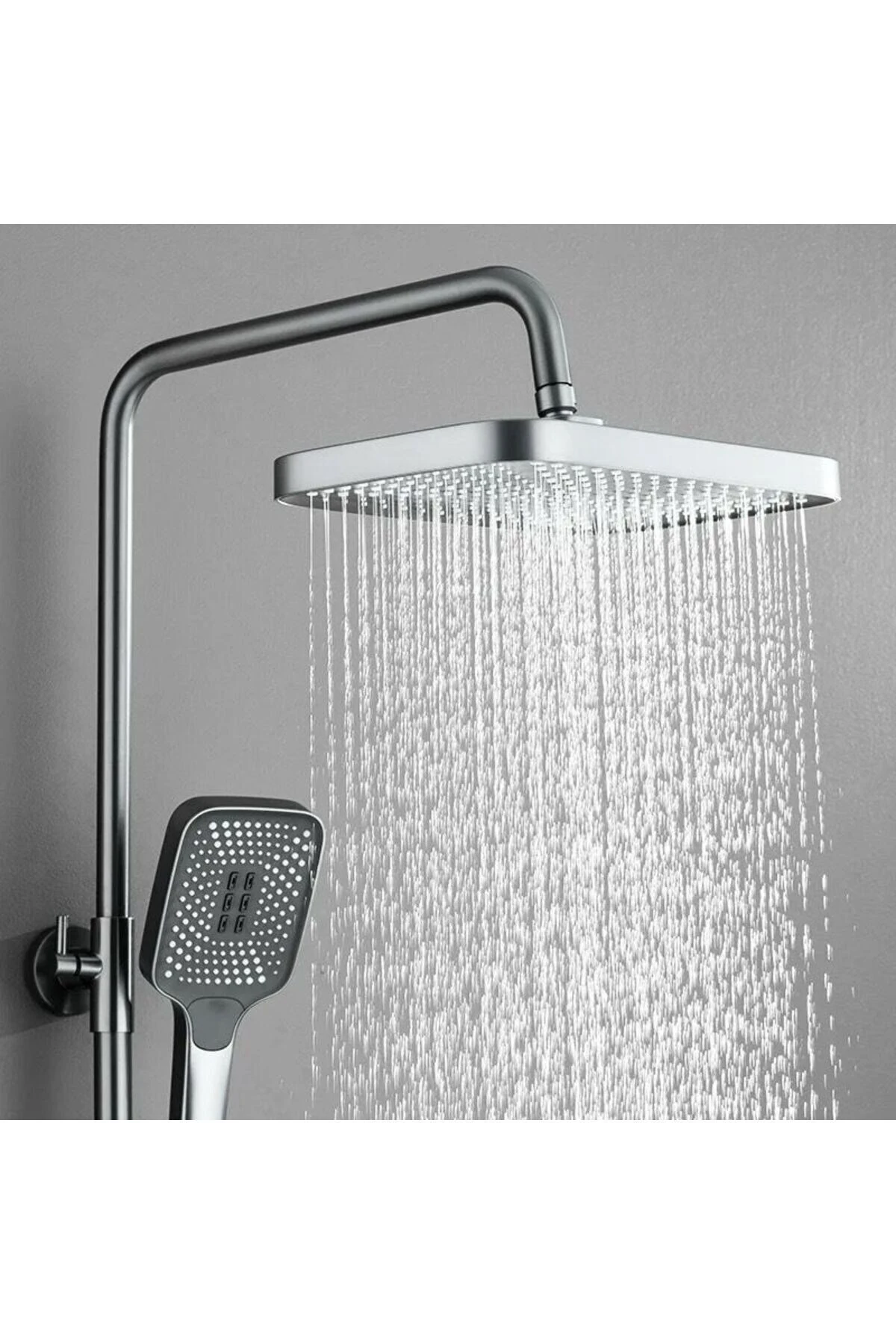 Piyano 5 Fonksiyonlu Kendinden Banyo Bataryalı Robot Duş Seti Şattaf Tepe Duşu Duş Set