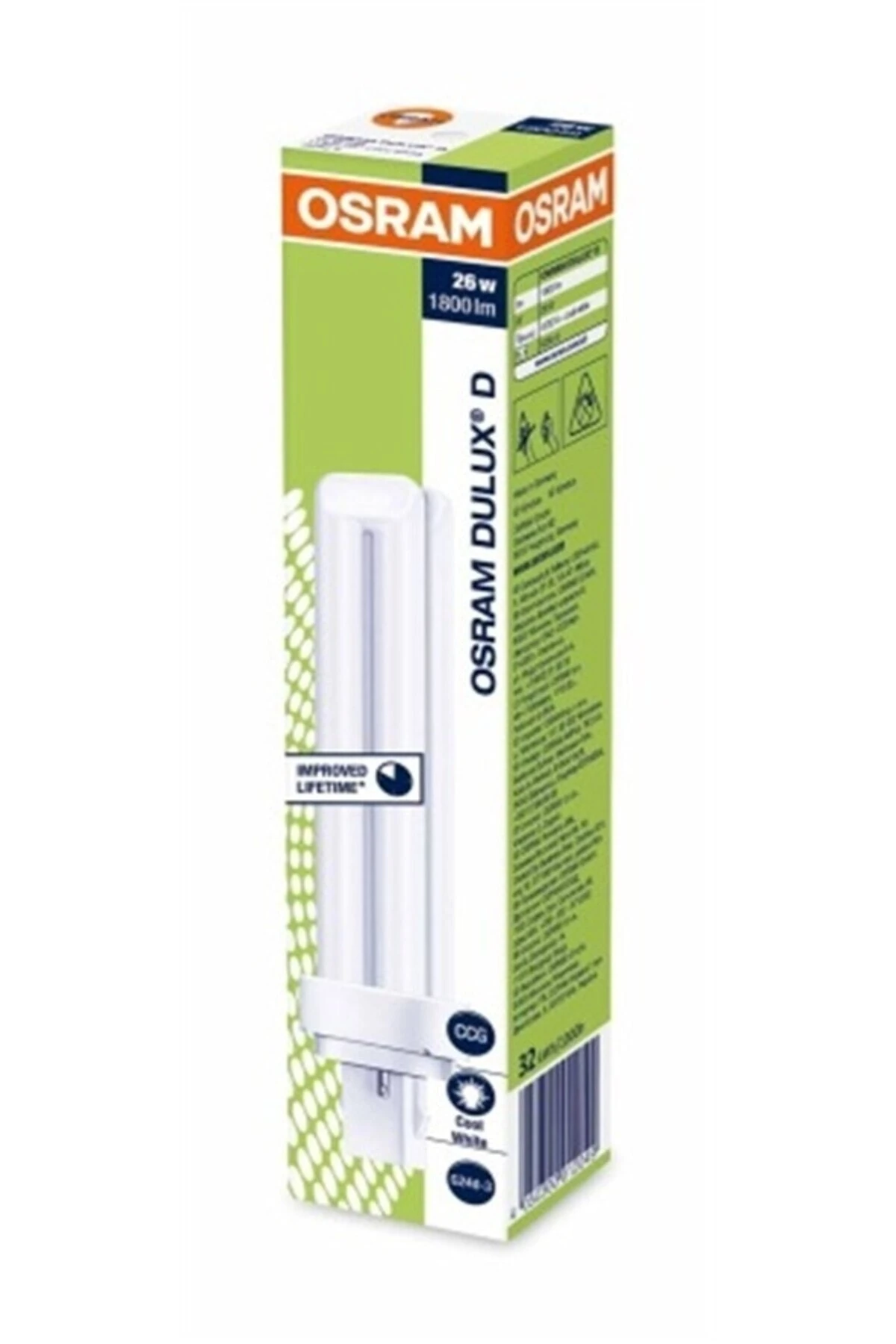 Dulux D 26w 840 2 Pinli Plc (4000K) Gün Işığı (10 ADET) Boy:16.5cm ( 10w-13w-18w Yerine Olmaz )