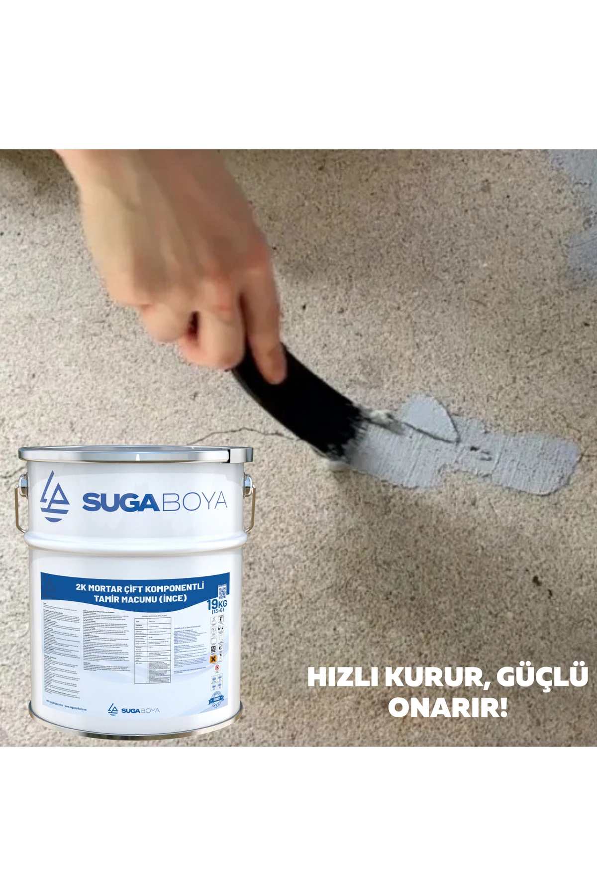 2k Mortar Çift Komponentli Tamir Macunu Ince 13 6