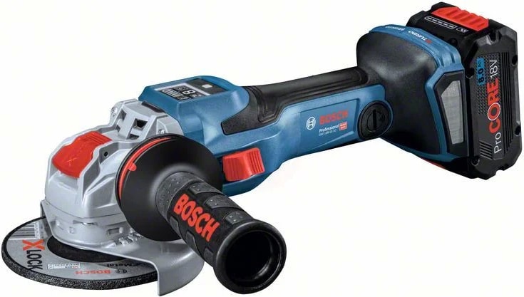 Akülü Avuç Taşlama Makinesi X-Lock Gwx 18V-15 Sc (2 x 8,0 Ah Akü) (125 Mm) - 06019H6501