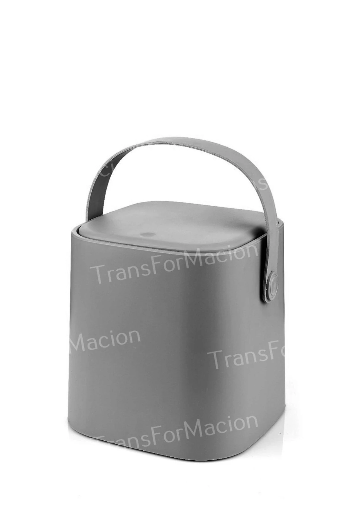 Tutma Saplı Iç Kovalı Tezgah Üst Mutfak Çöp Kovası 4 Lt - Gri