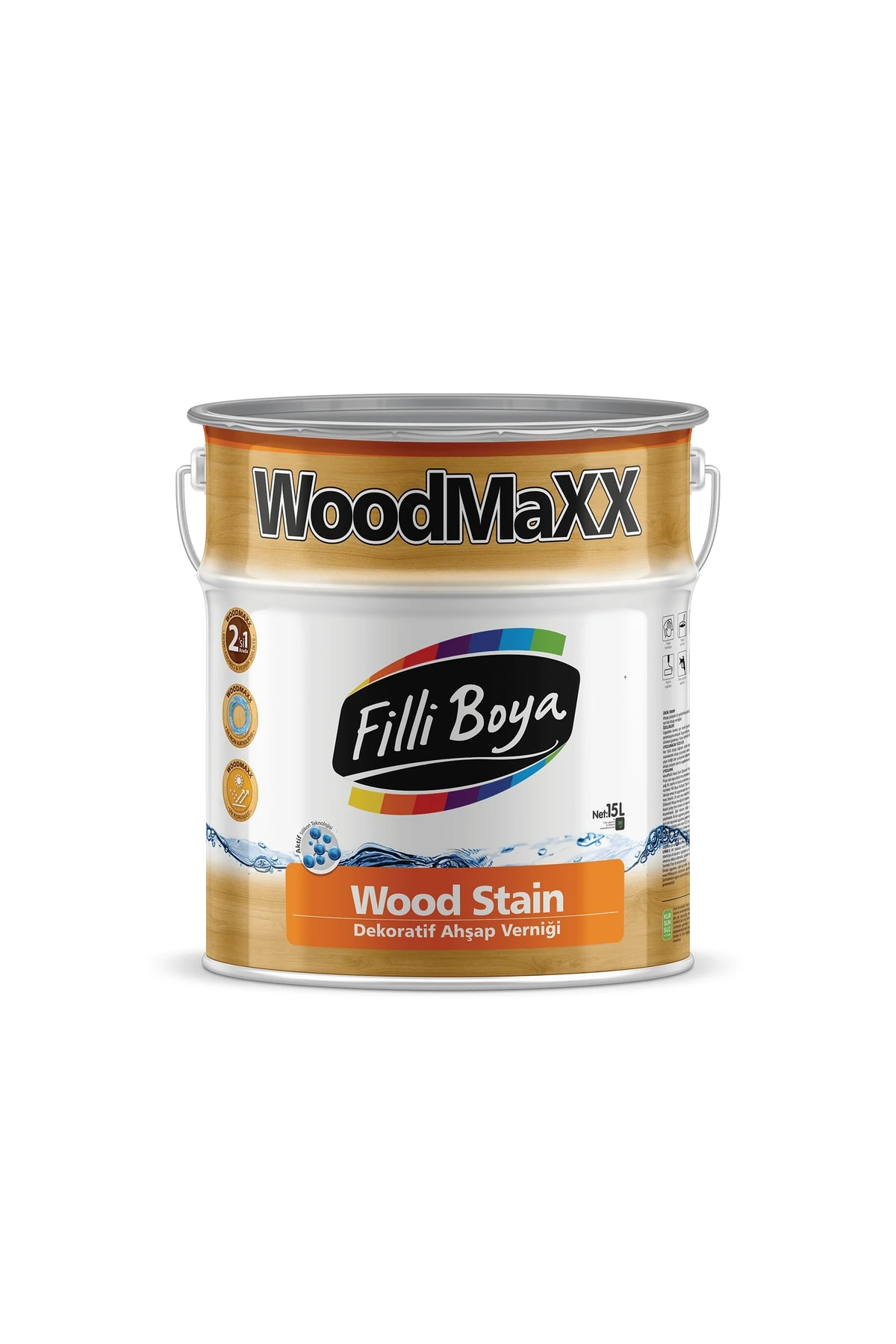 Woodmaxx Wood Stain-kullanıma Hazır Dekoratif Ahşap Verniği 2,5 Lt