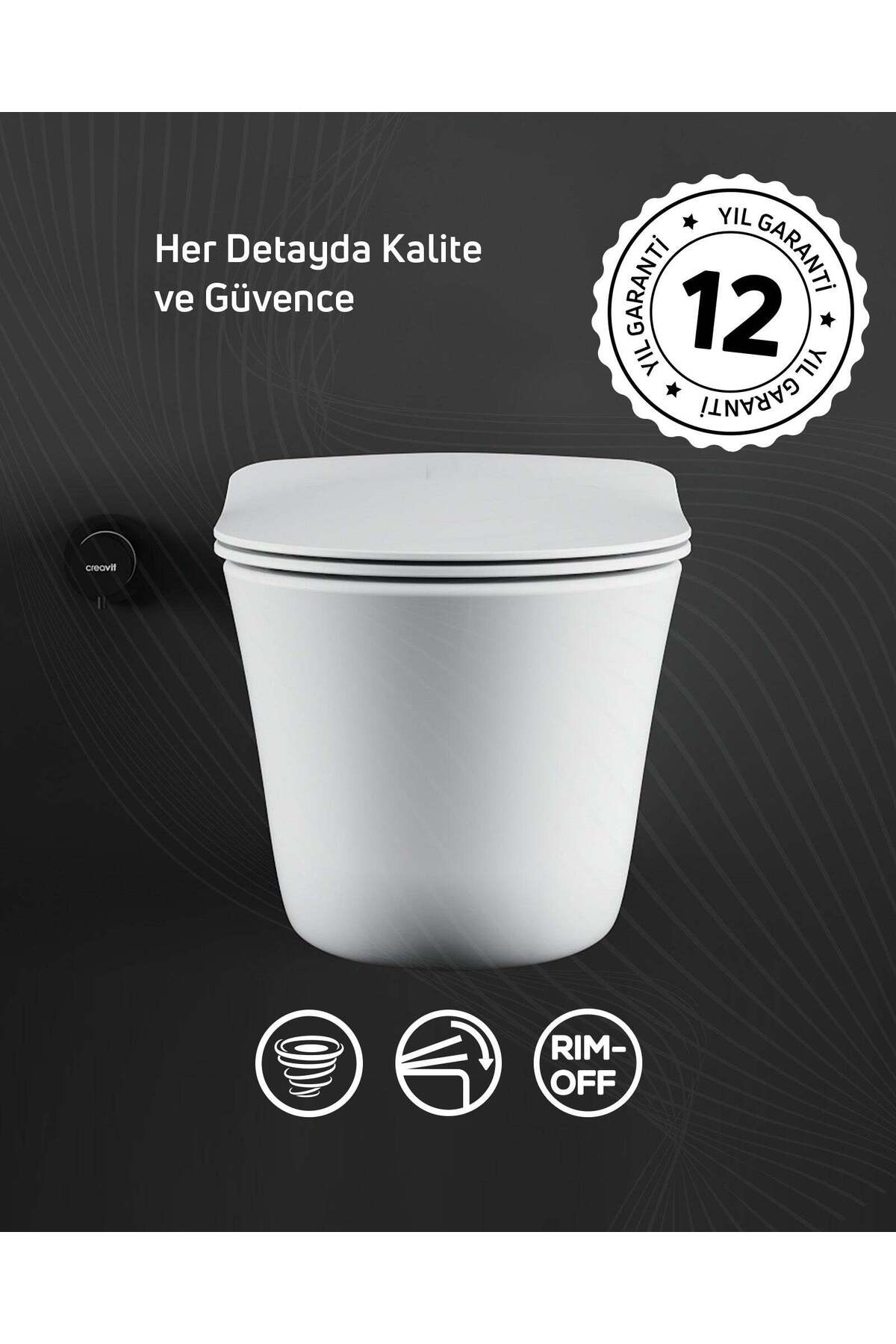 Nora Vortex Asma Klozet ve Kapak Seti