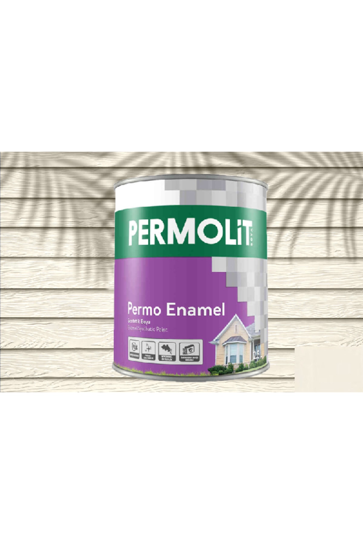PERMOLİT Permo Enamel Sentetik Yağlı Boya -alüminyum-ahşap-demir-metal- 0,75 L Un Kurabiyesi