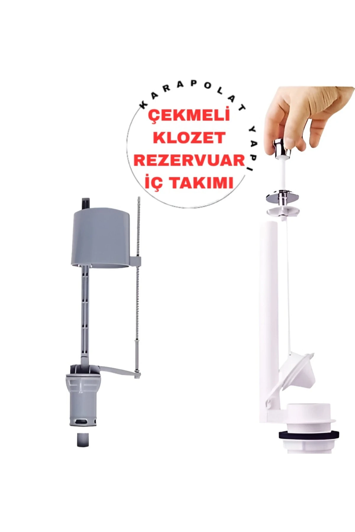 Klozet Rezevuar İç Takımı Çekmeli