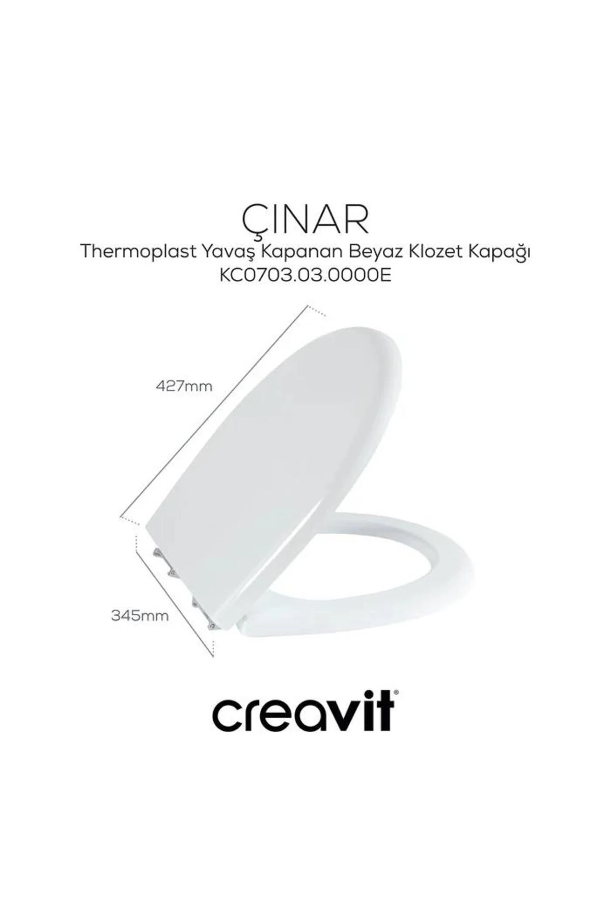 Pitta Arkadan Çıkışlı Klozet + Rezervuar + İç Takım + Çınar TP Yavaş Kapanan Kapak 4 'lü Set