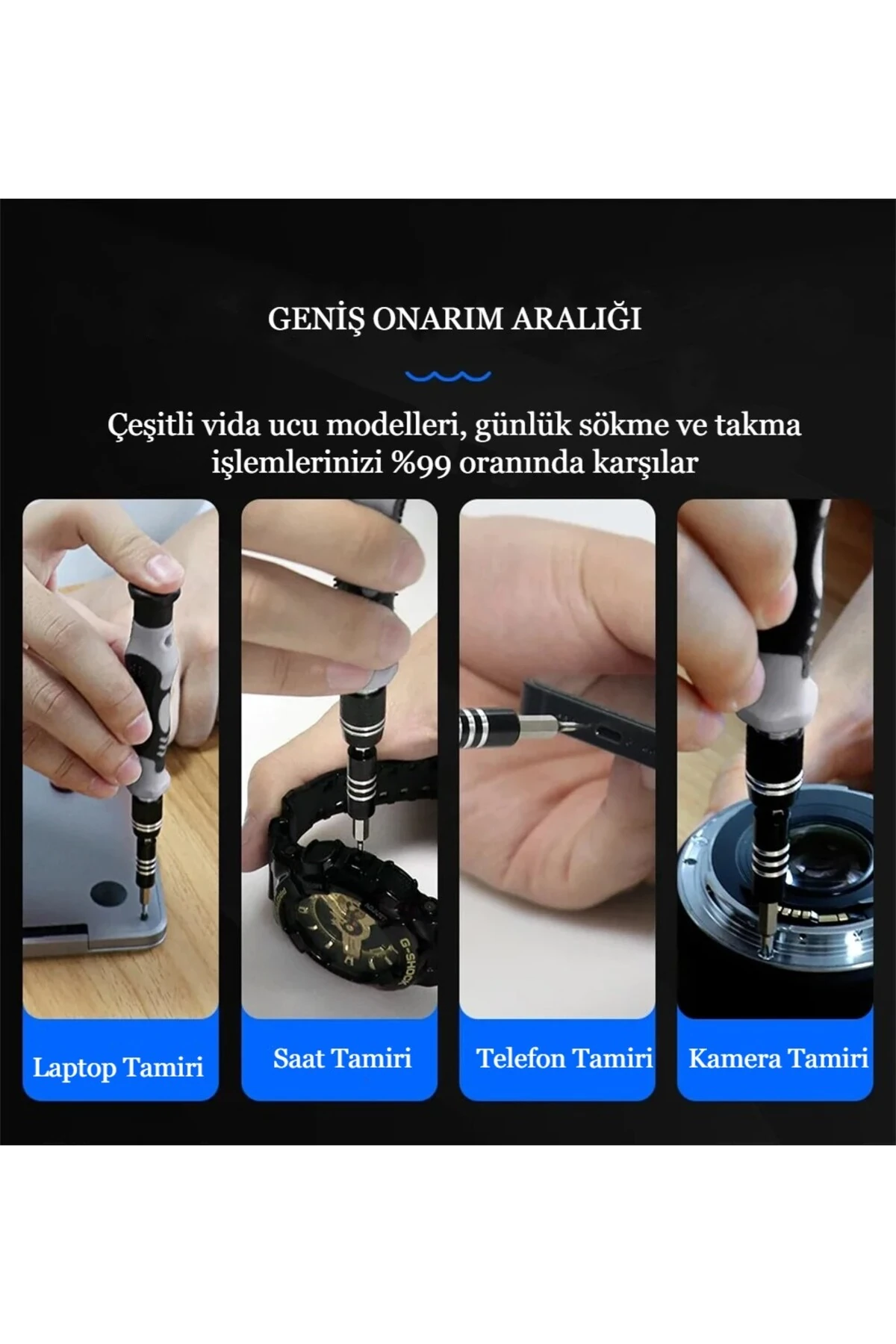 115 in 1 Hassas Tornavida Seti Çok Fonksiyonlu Manyetik Telefon Bilgisayar Onarım Tamir Seti