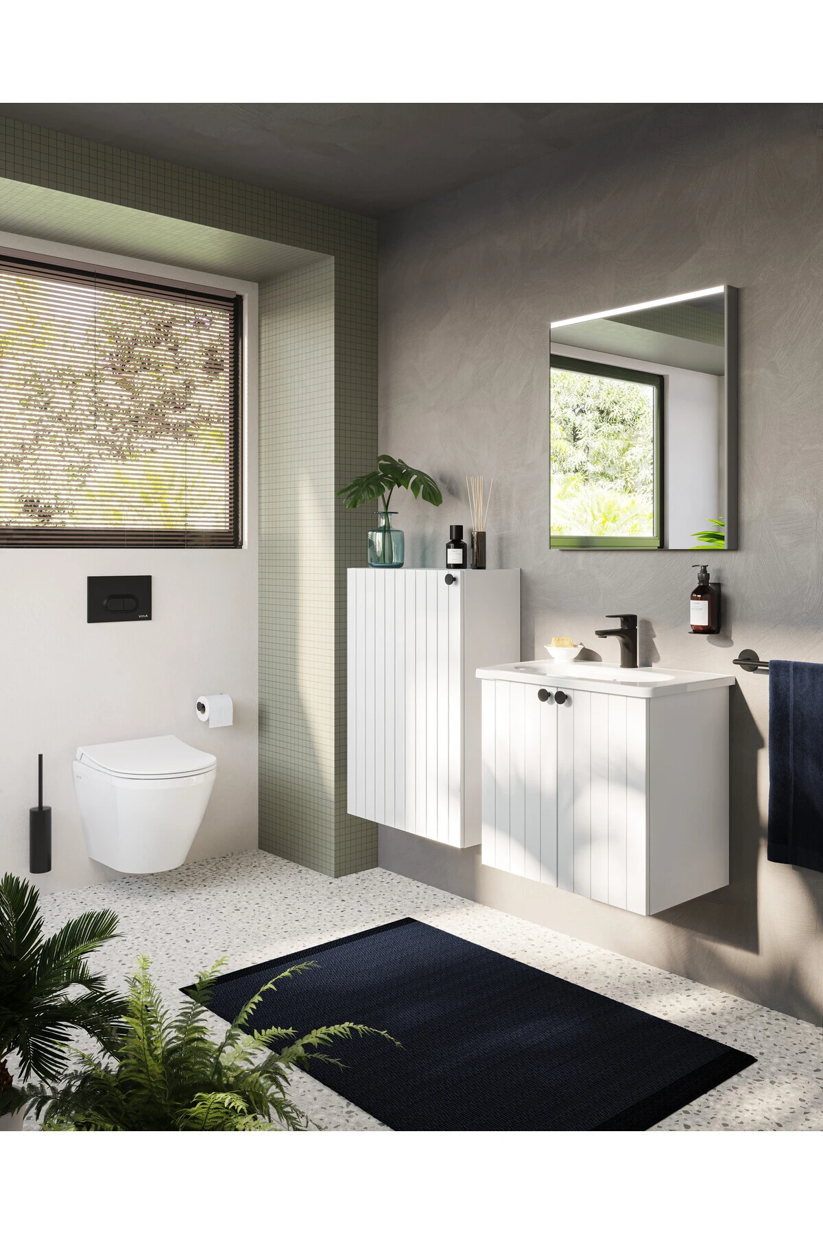 Artema Root Round A4270536 Lavabo Bataryası, Mat Siyah