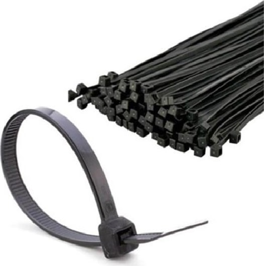 3,6X300 Plastik Cırt Kelepçe Kablo Bağı Siyah 100'LU Paket