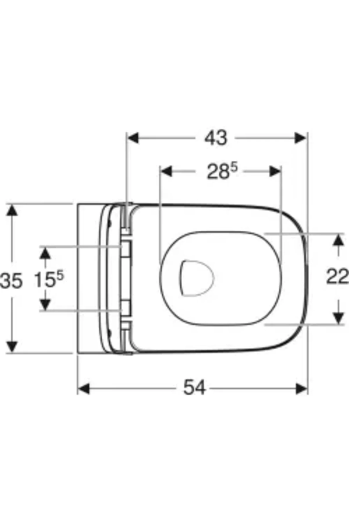 Smyle Square Rimfree Alpha10 Soft Asma Klozet Seti - Parlak Krom