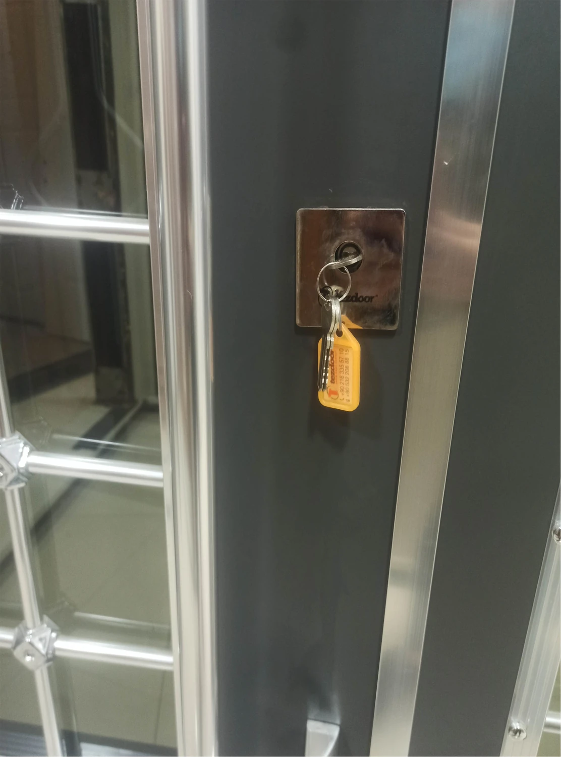 Çelik Kapı, Antrasit Rengi Bina Giriş Kapısı, Apartman Giriş Kapısı