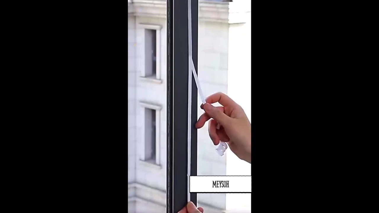 4 Adet Pratik Cam Pencere Kapı Uyumlu Çift Kanat Yırtılmaz Dayanıklı Kendinden Yapışkanlı Sineklik