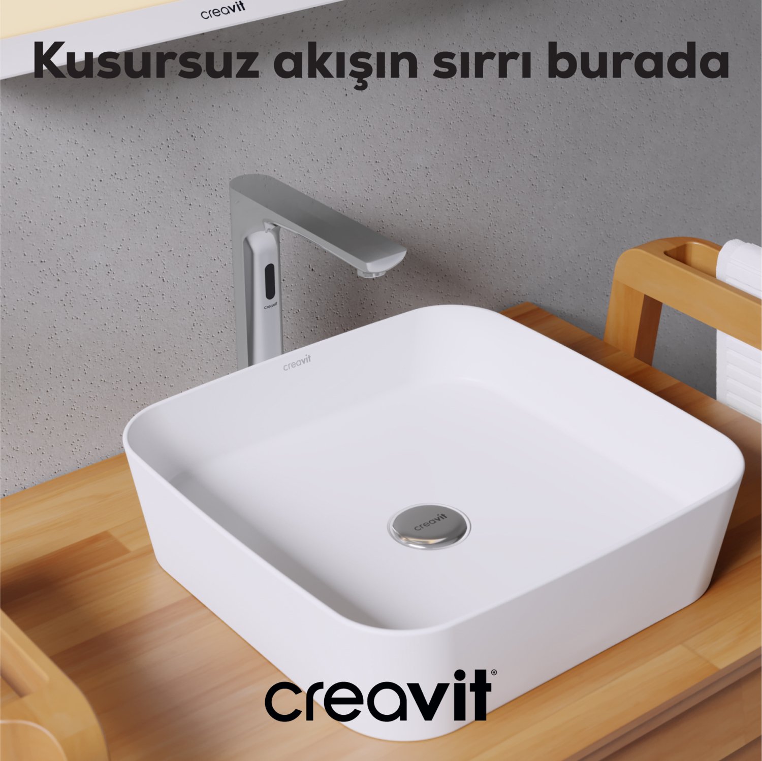 Lavabo Sifon Başlığı 76 mm (Taşmalı)