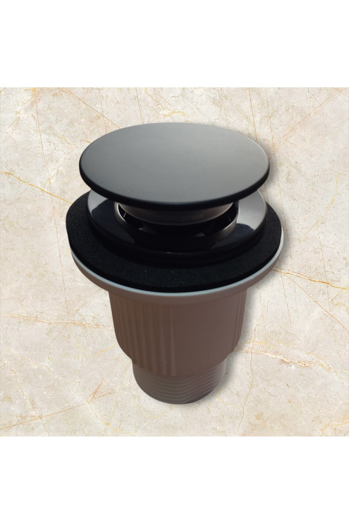 pop-up waste siyah renk lavabo evye sifonu körüklü ac kapa