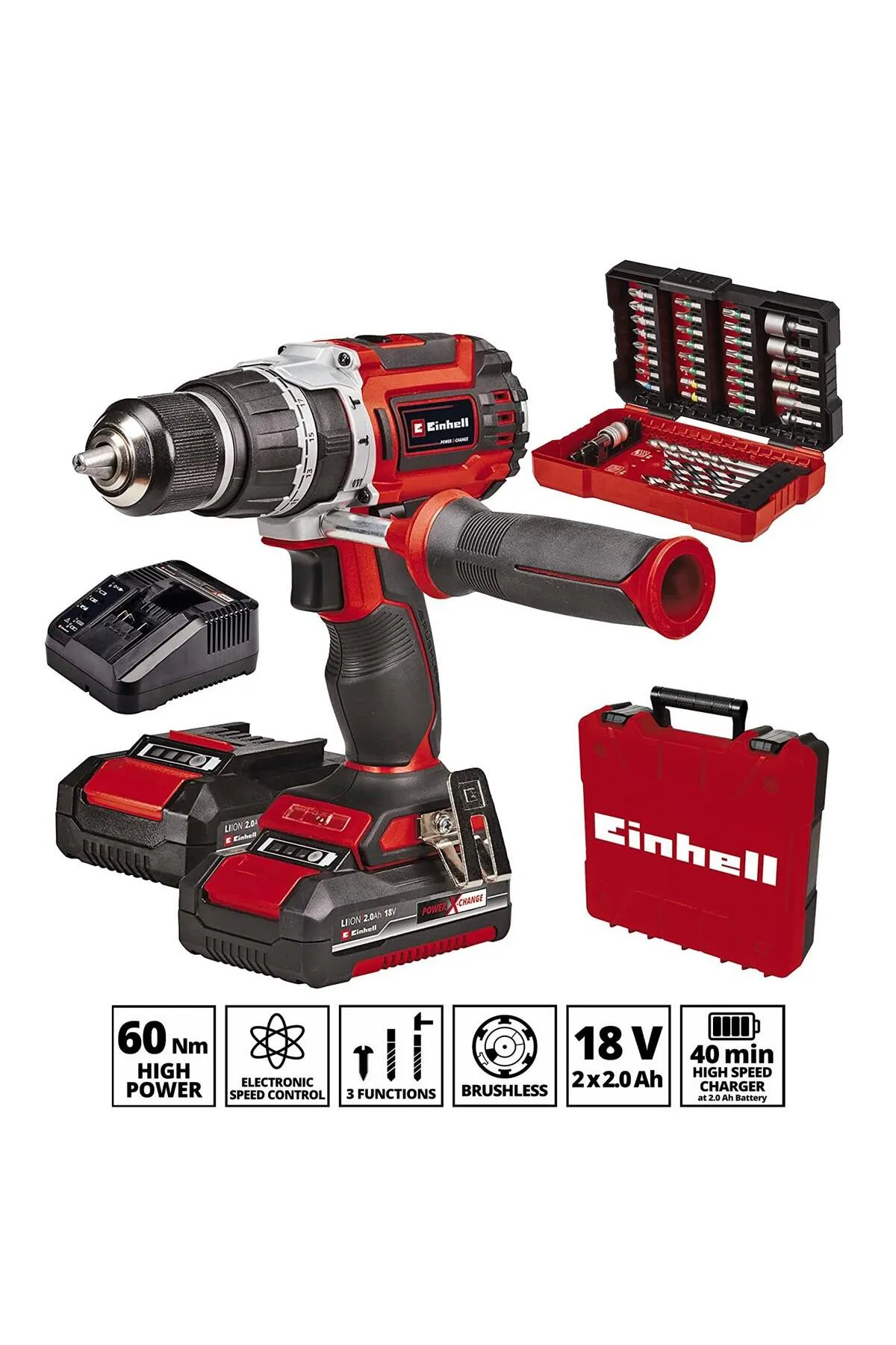 TP-CD 18/60 Li-i BL +39 (2x2,0 Ah), Akülü Darbeli Vidalama