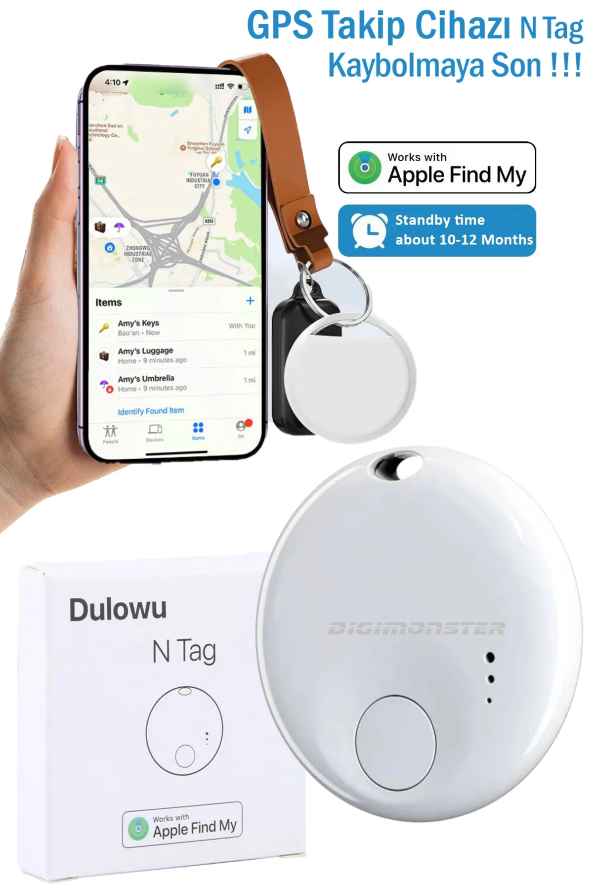 NTag Anahtar Konum Bulucu Cihaz – Eşyalarınızı Asla Kaybetmeyin! i phone Uyumlu